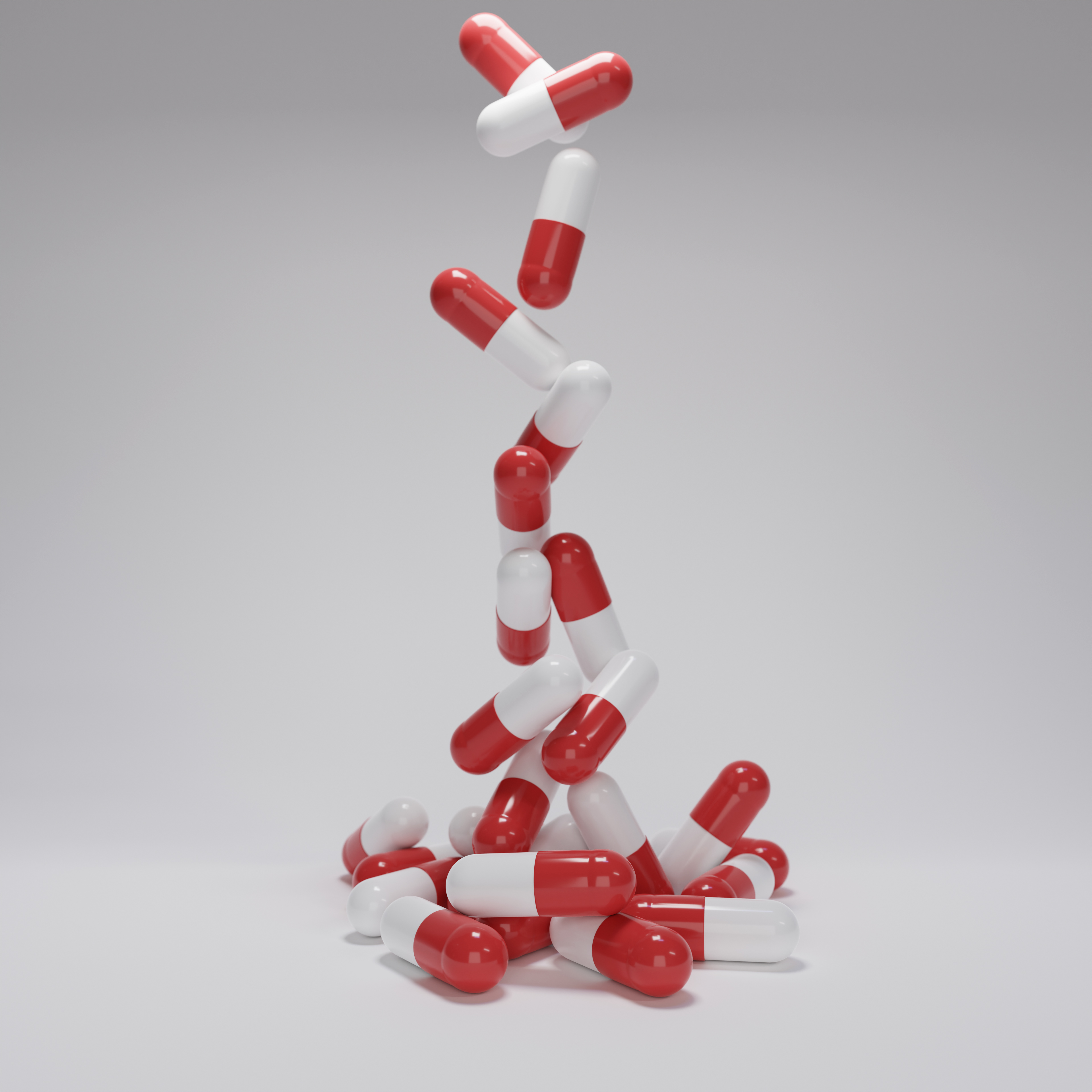 White and Red Capsule Pills