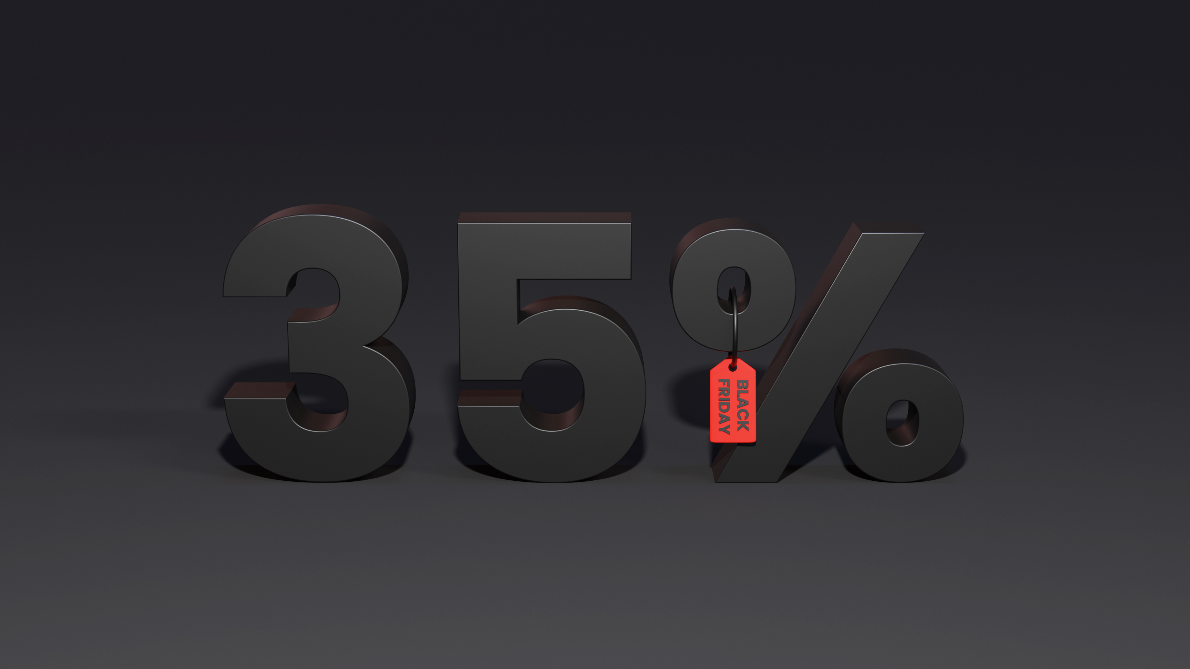 Black Friday 35 Percent Discount With Black Background