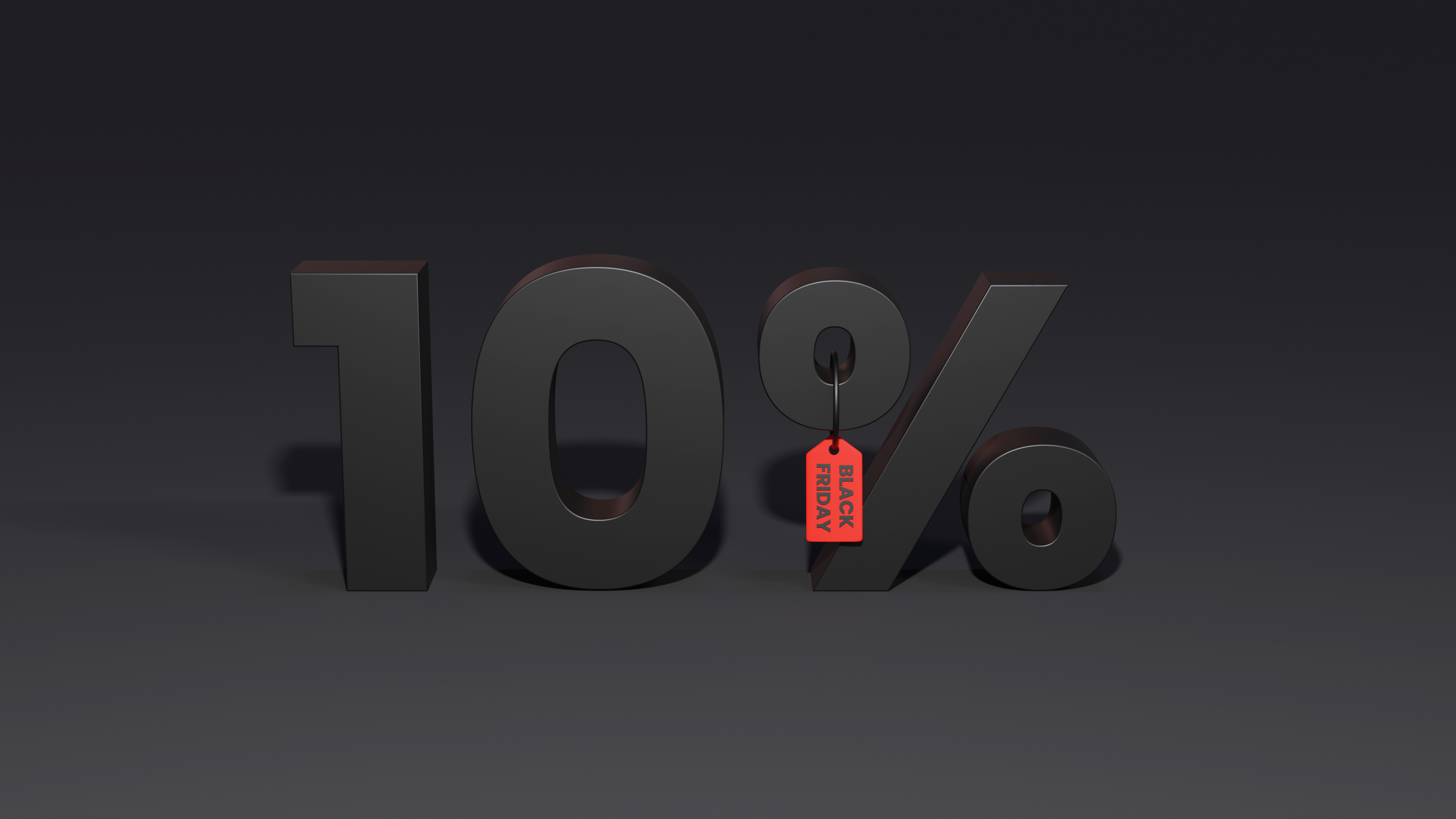 Black Friday 10 Percent Discount With Black Background
