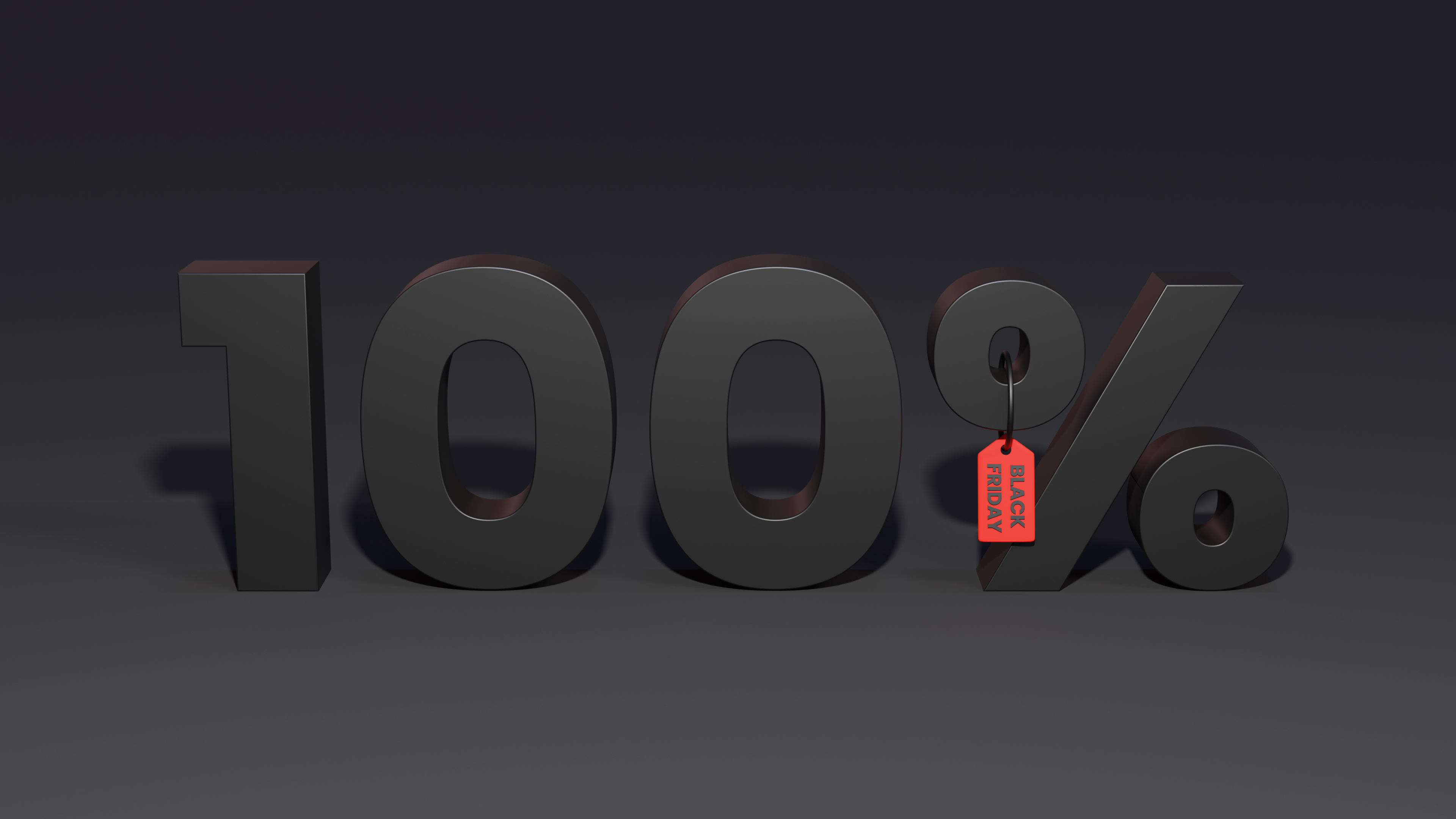 Black Friday 100 Percent Discount With Black Background