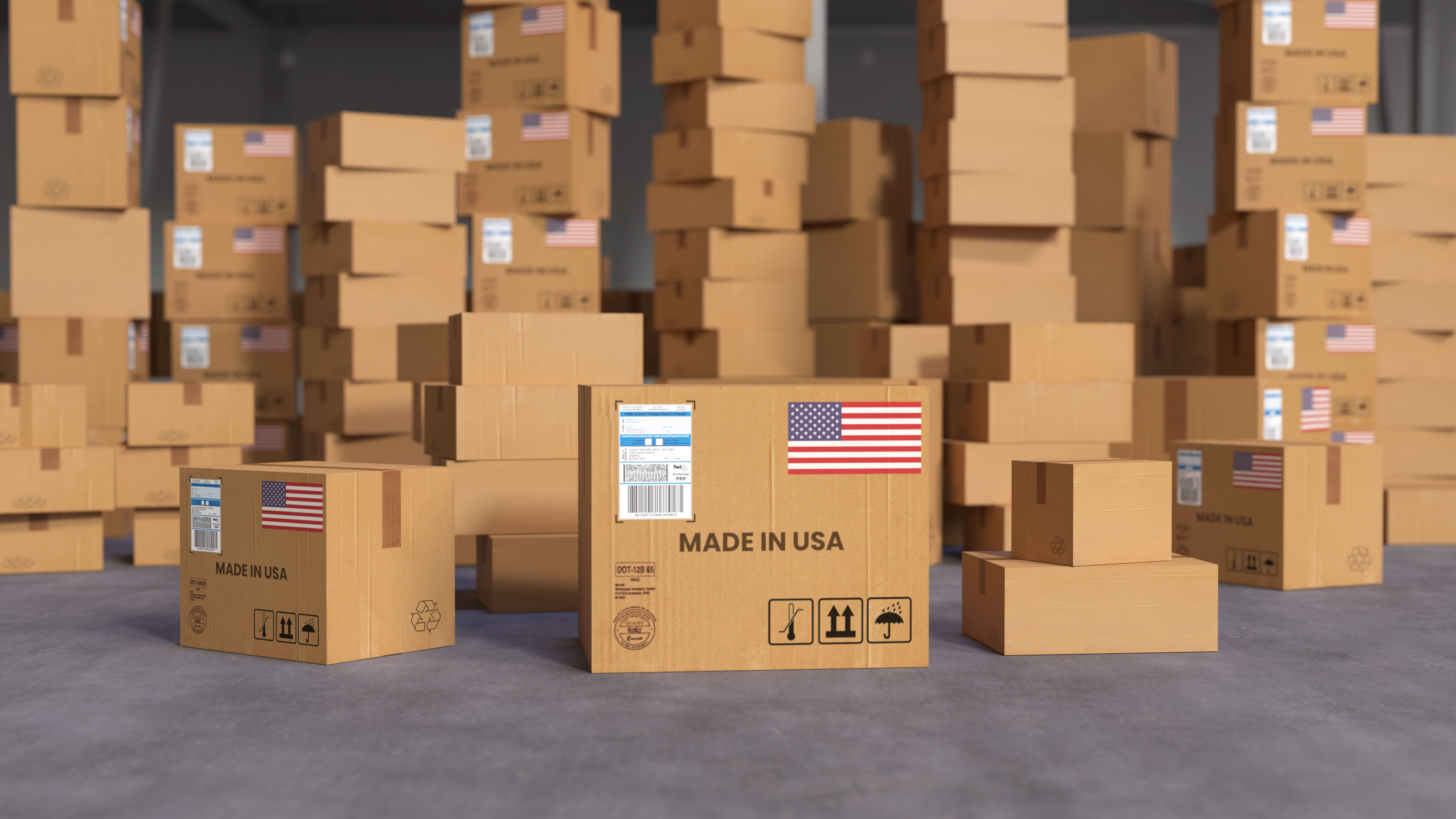 Made in USA Cardboard Shipping Boxes