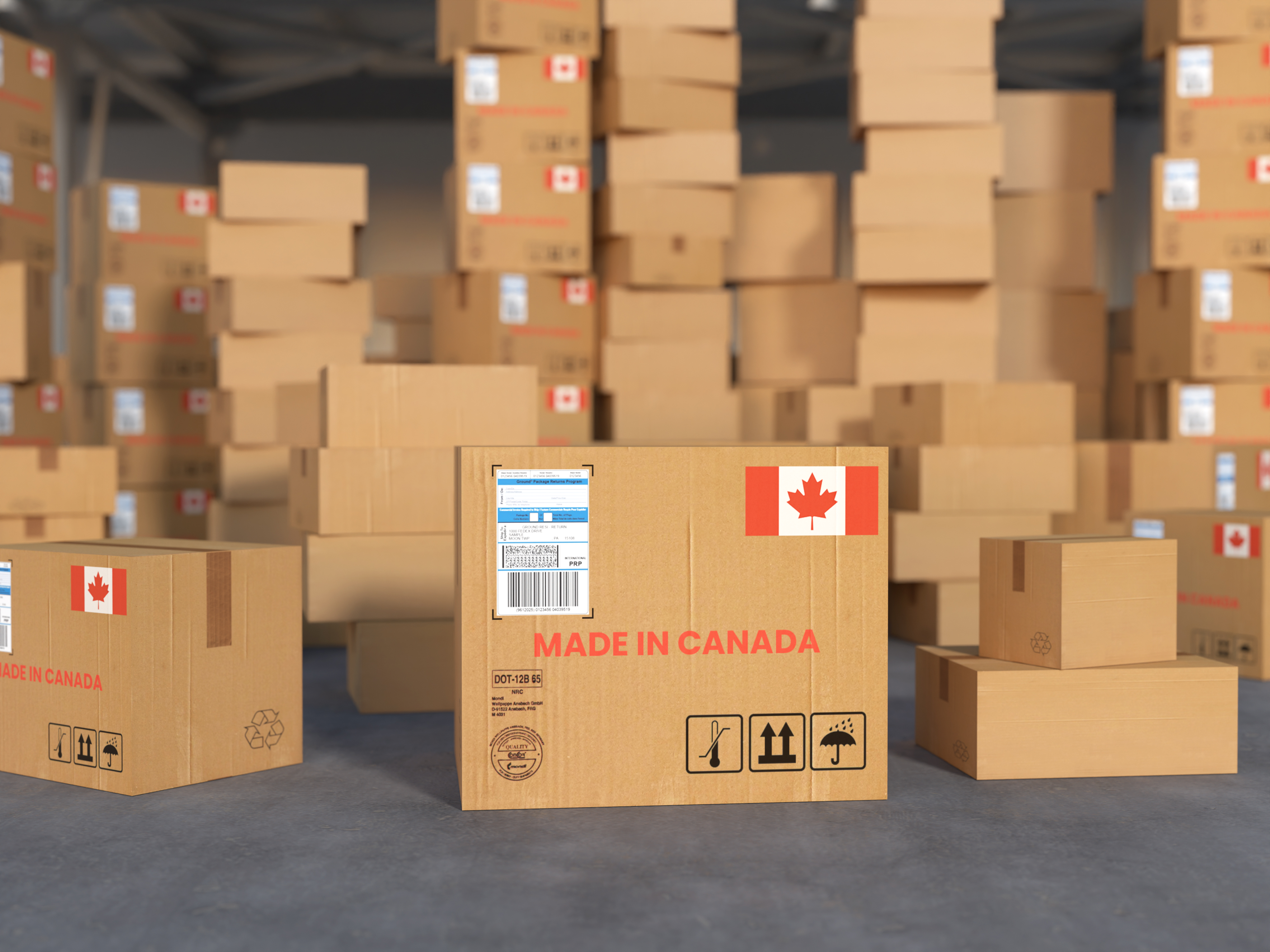 Made in Canada Cardboard Shipping Boxes