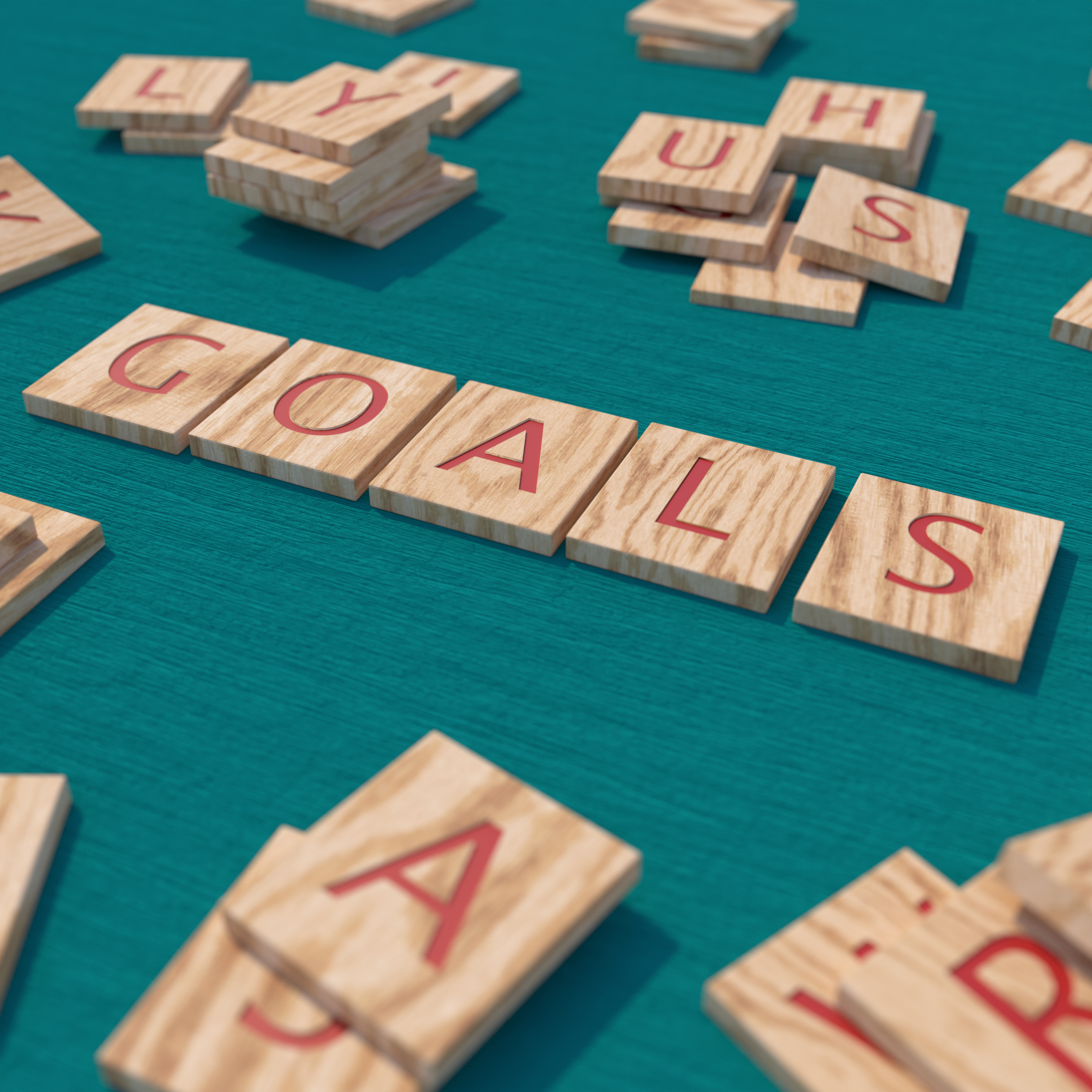 Wooden Scrabble Letters GOALS (2)