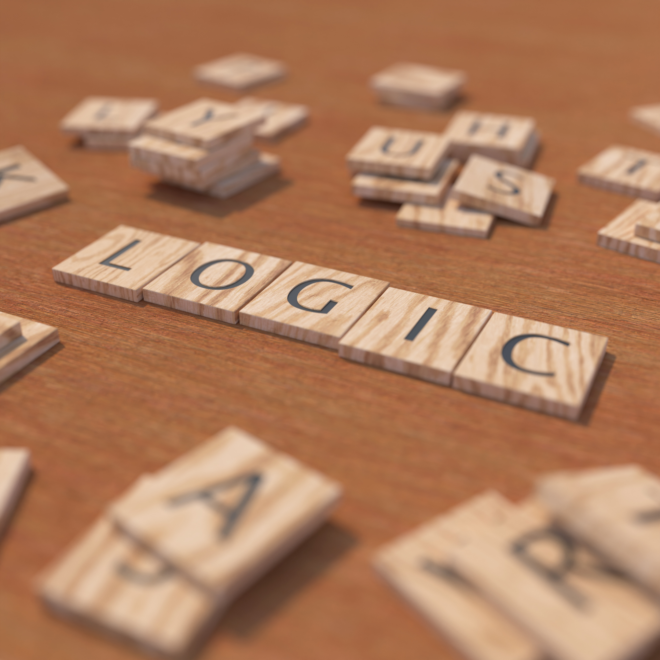 Wooden Scrabble Letters LOGIC (2)