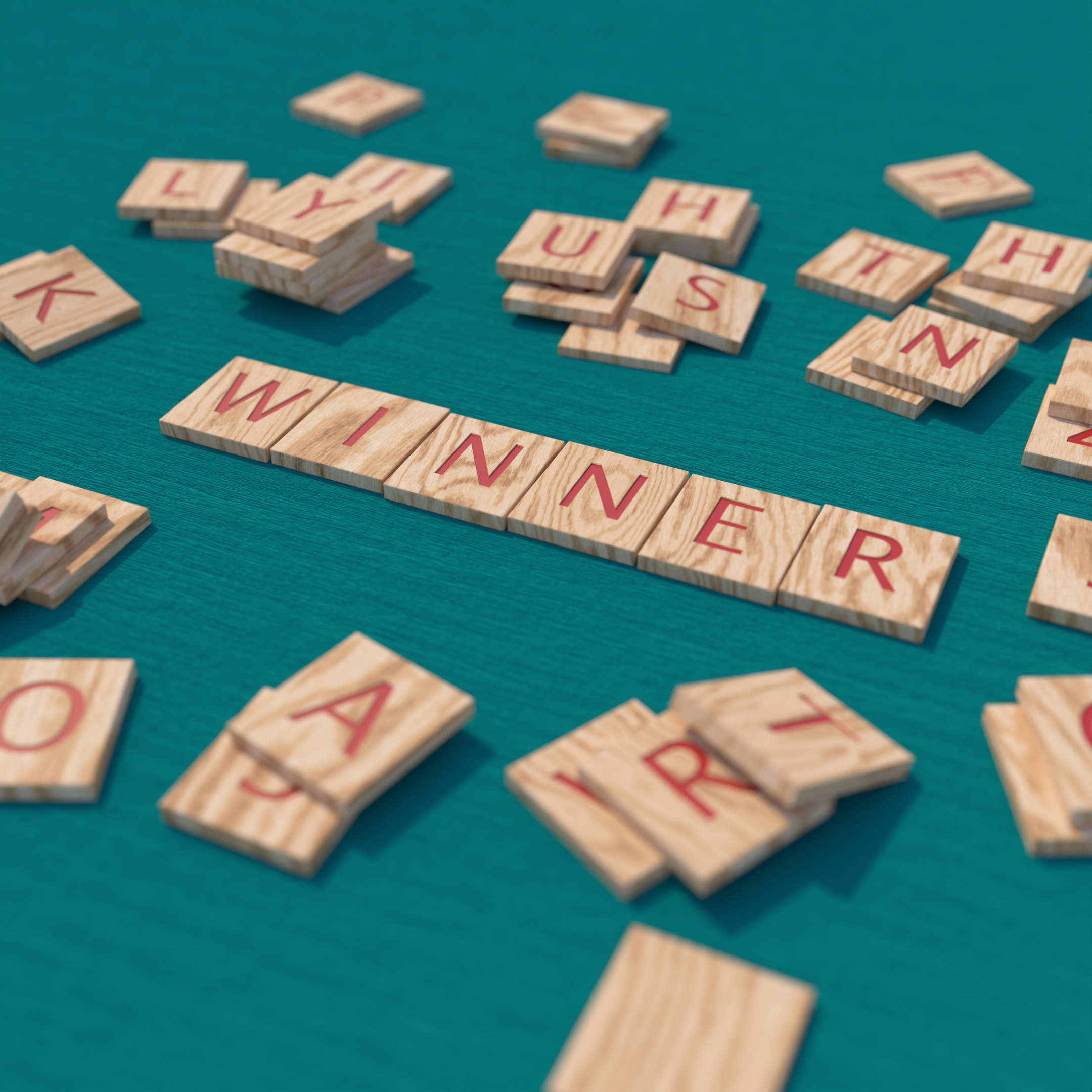 Wooden Scrabble Letters WINNER