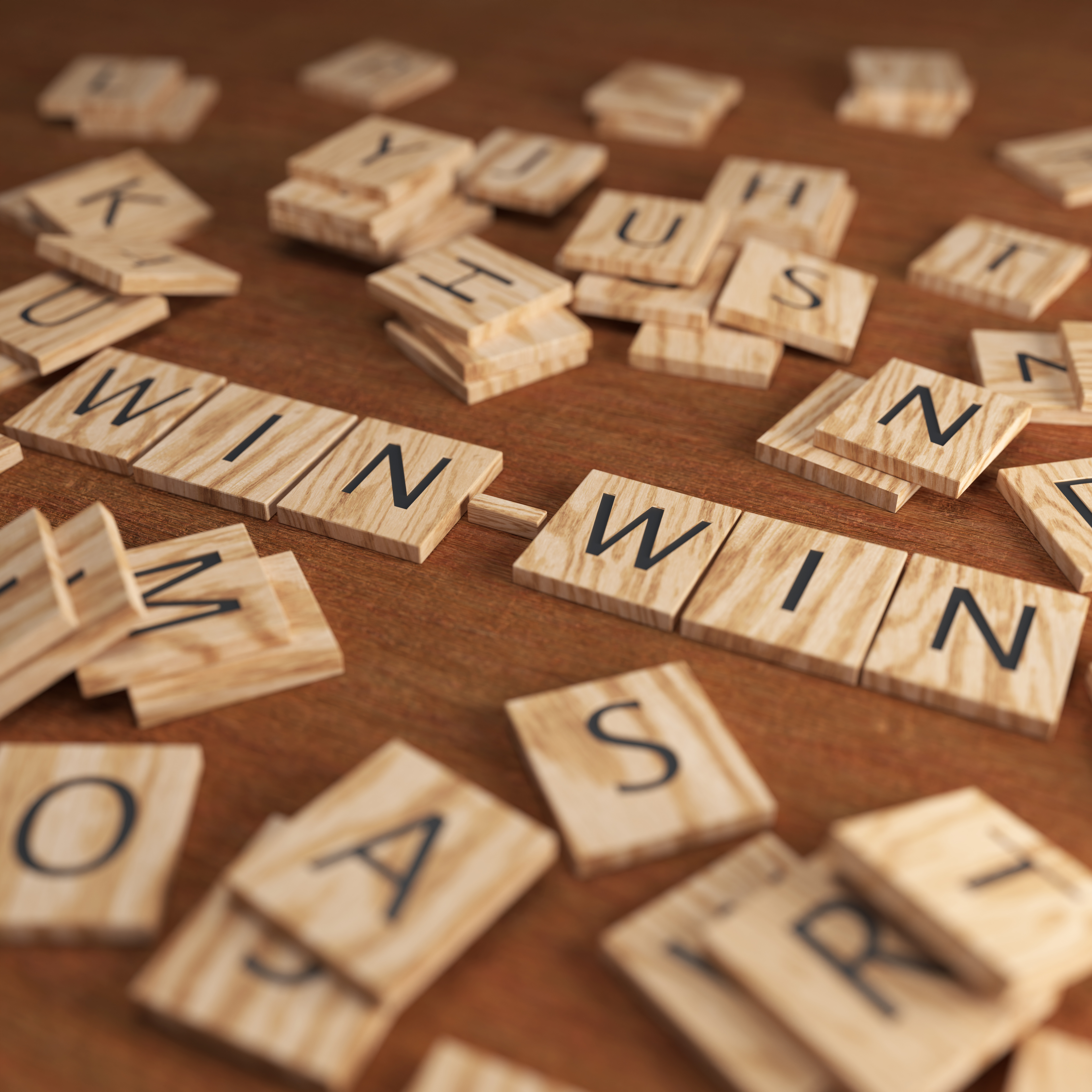 Scrabble Letters WIN-WIN