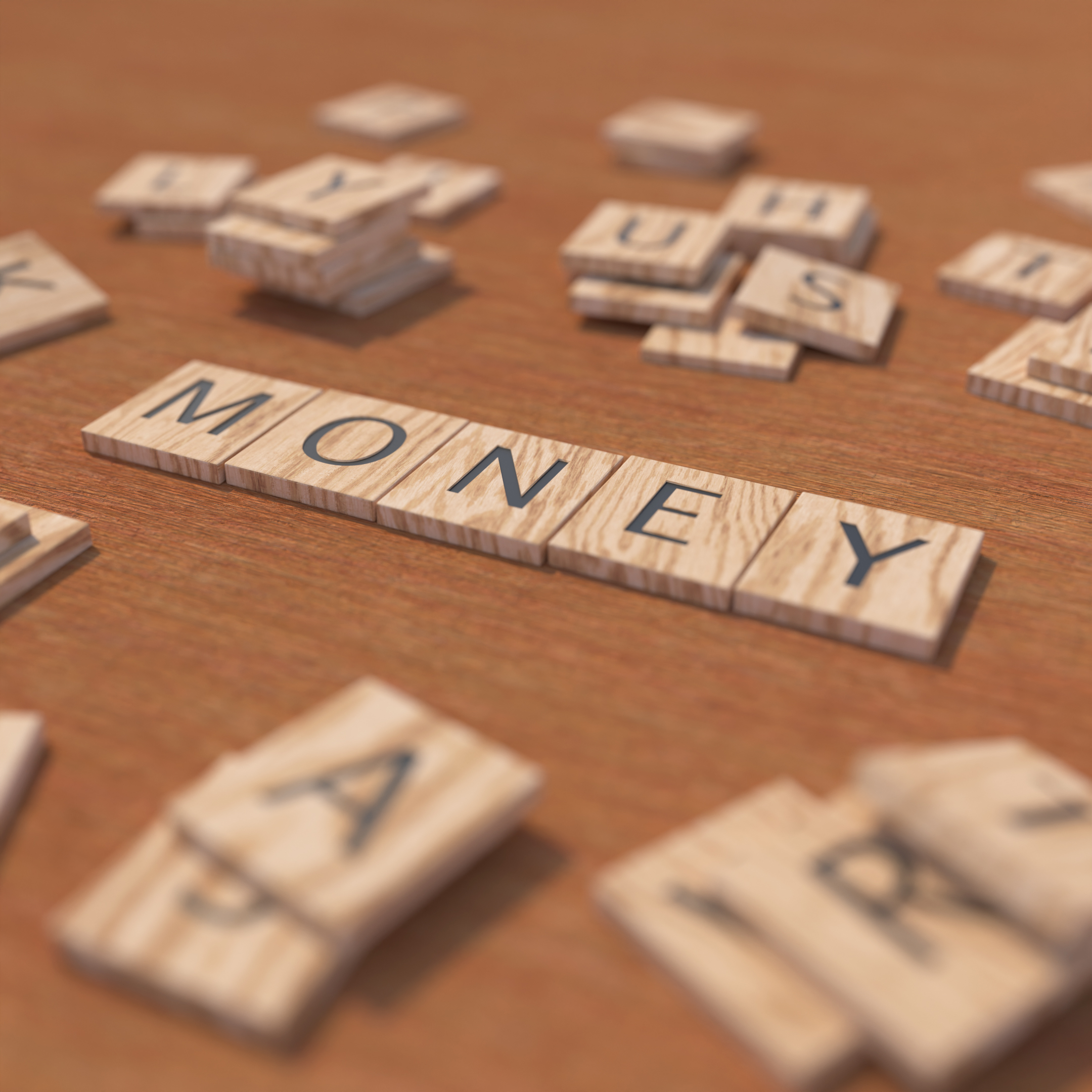 Wooden Scrabble Letters MONEY (2)