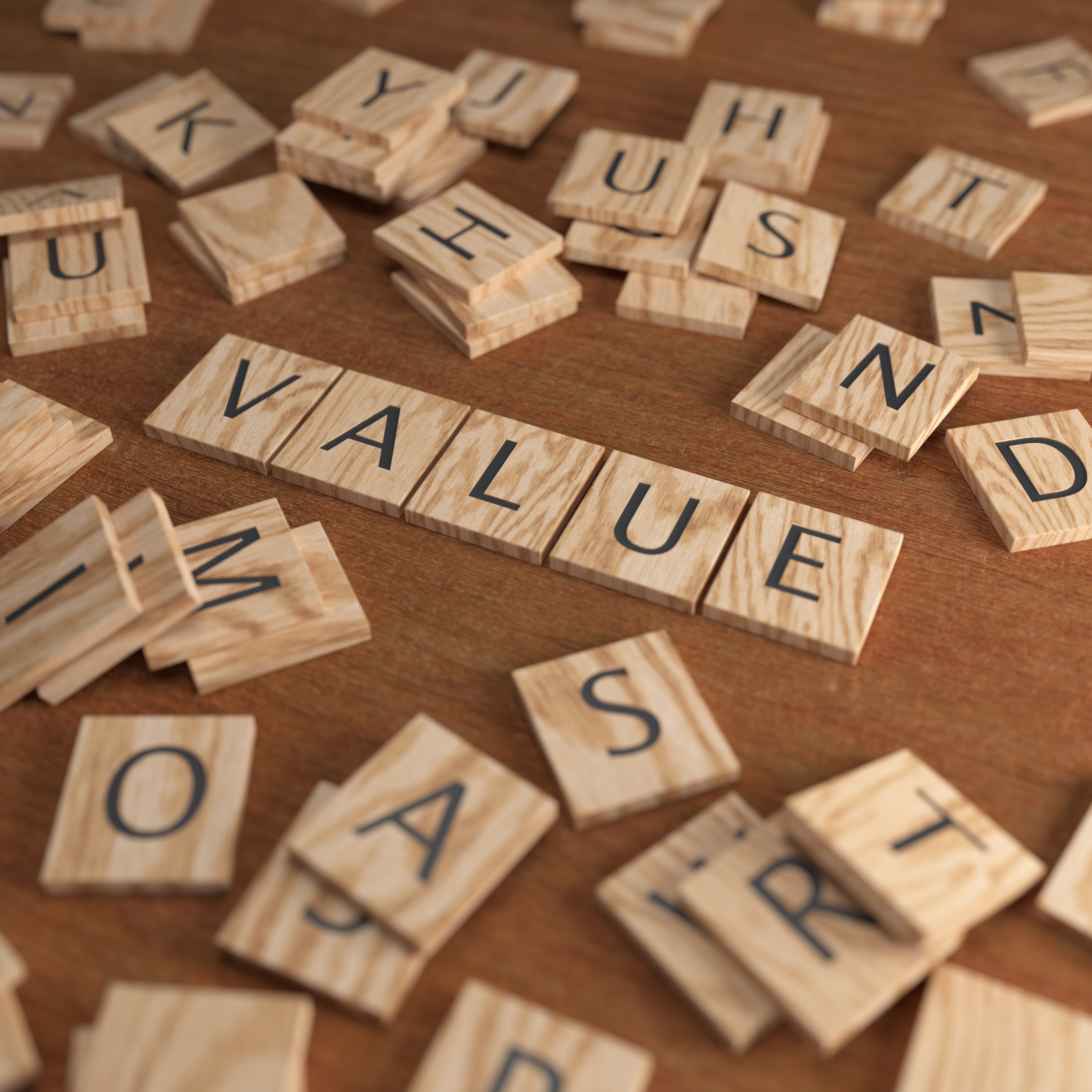 Scrabble Letters VALUE