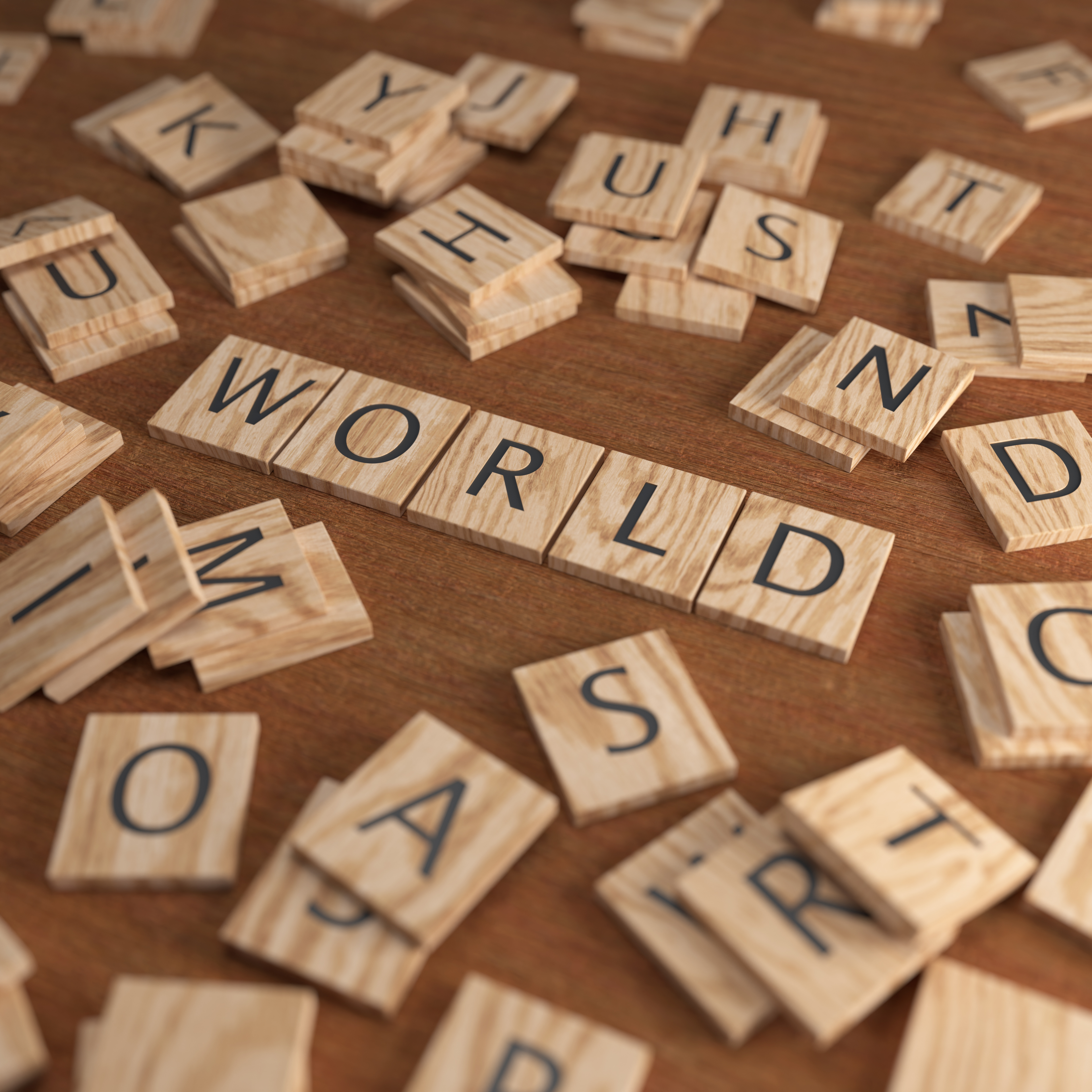 Scrabble Letters WORLD