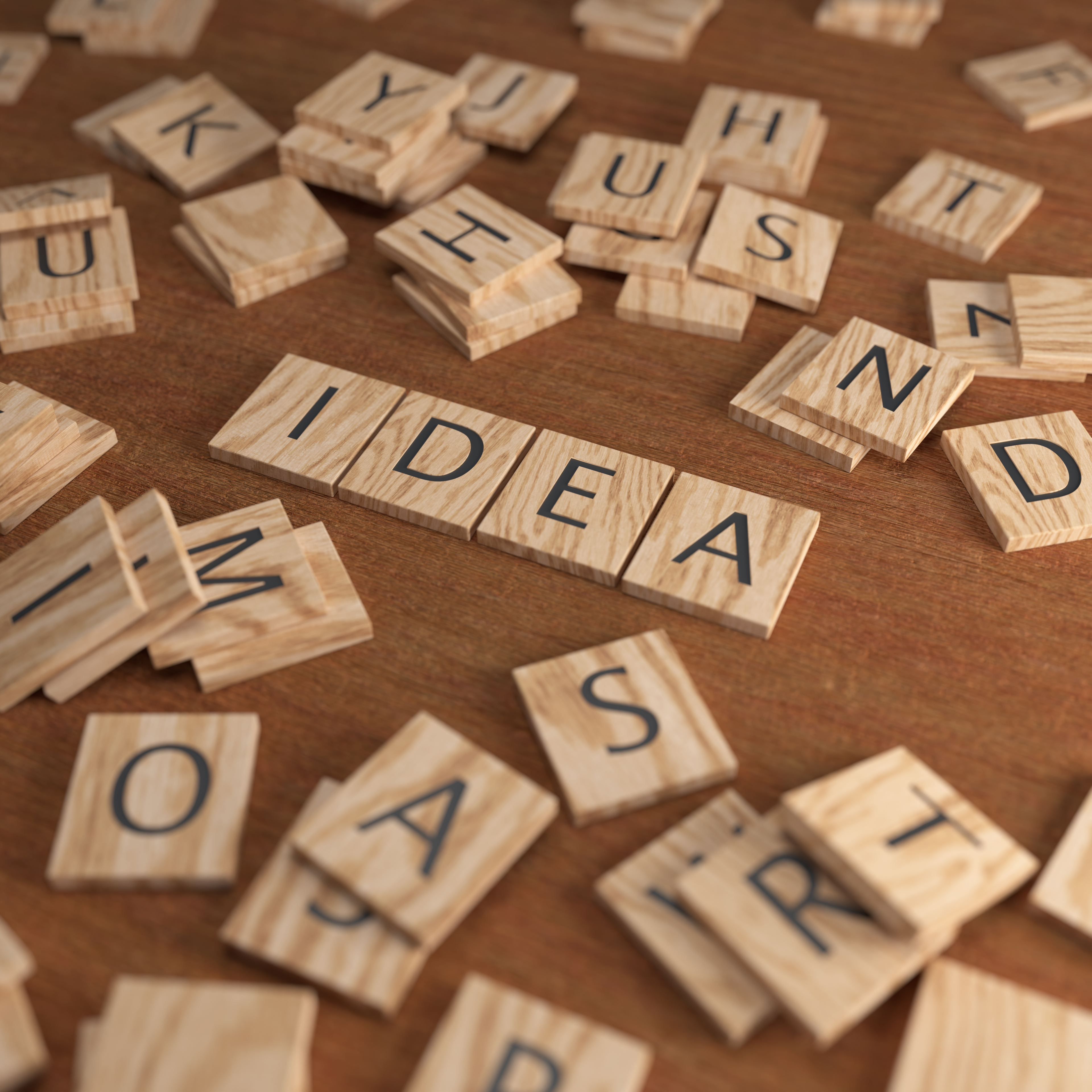 Scrabble Letters IDEA