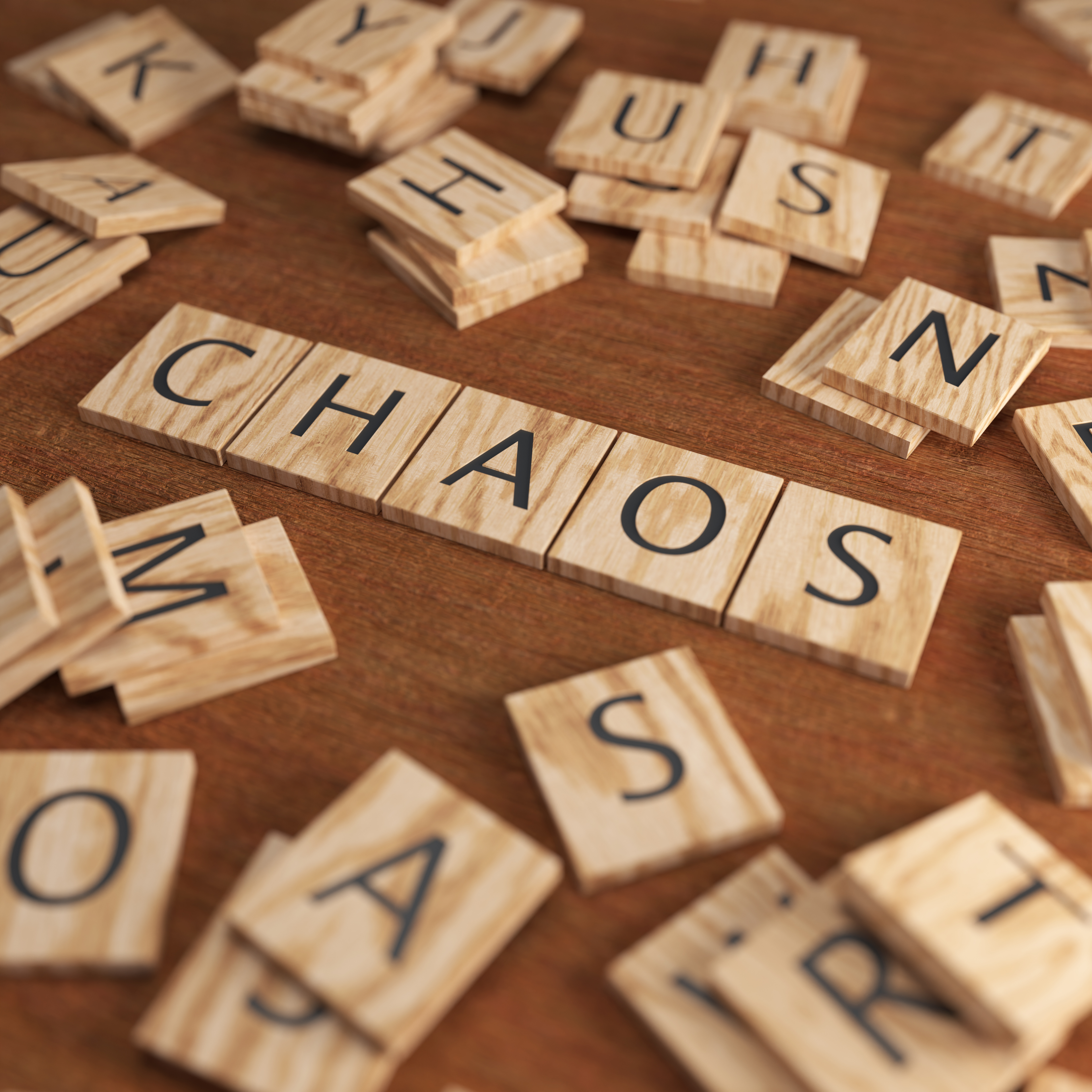 Scrabble Letters CHAOS
