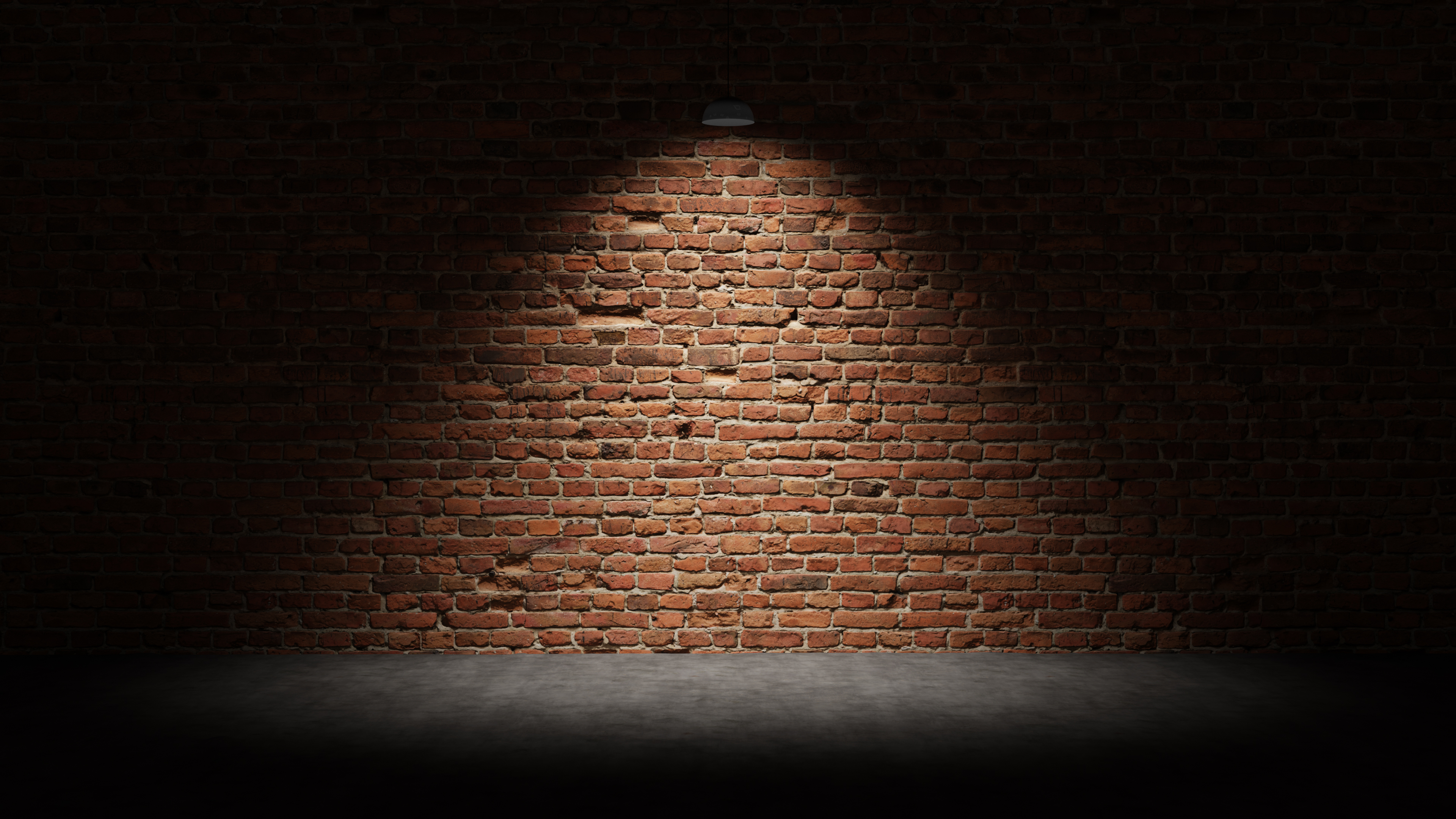 Brick Wall With White Light