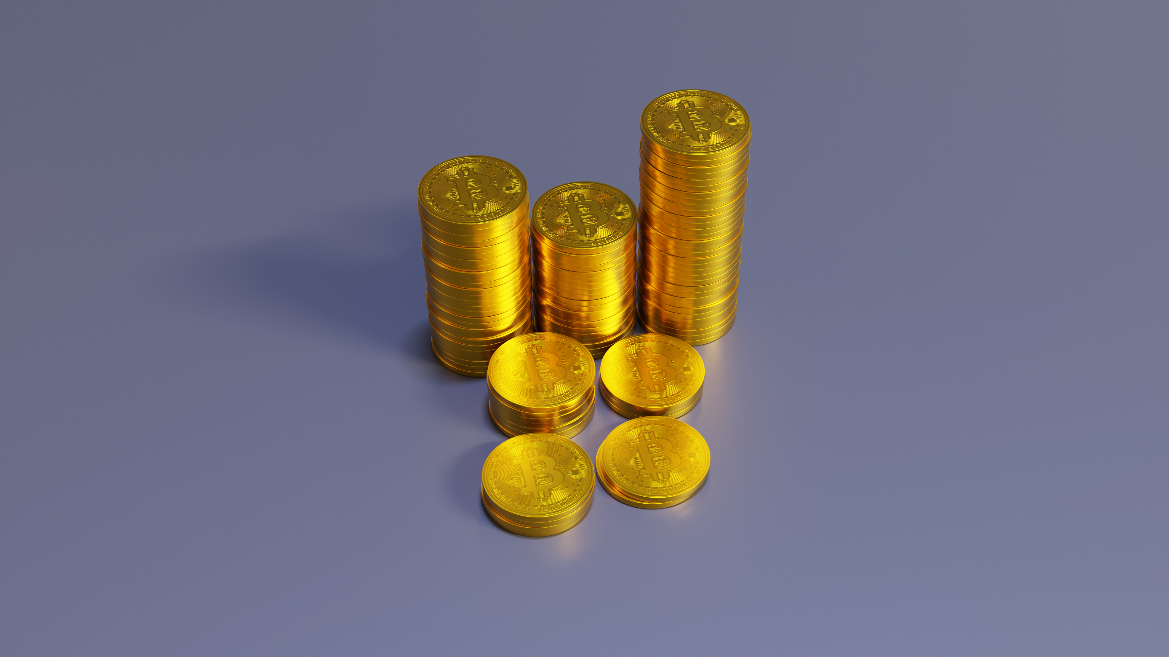 Stacked Golden Bitcoins Cryptocurrencies-2