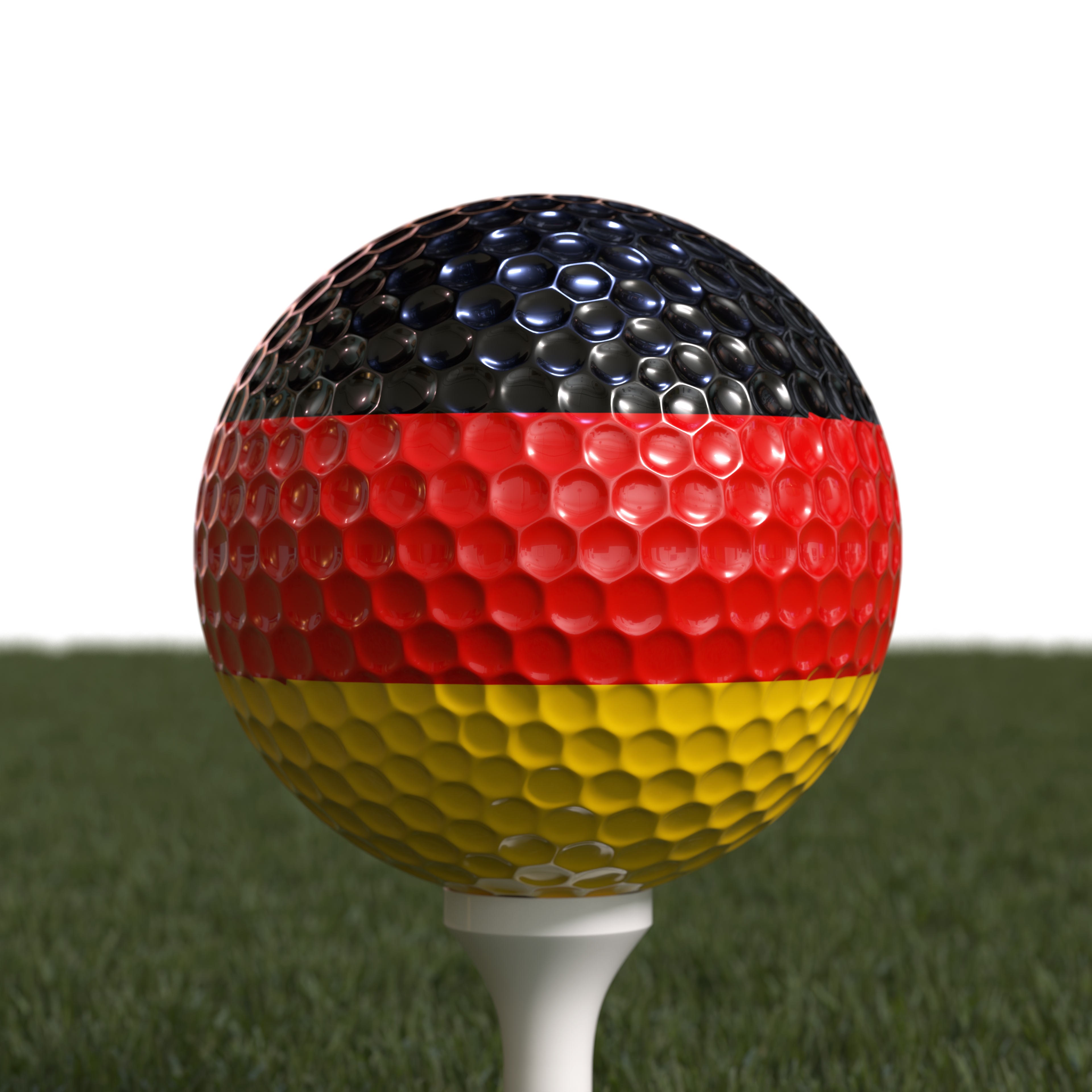 Golf Ball With The Flag Of Germany