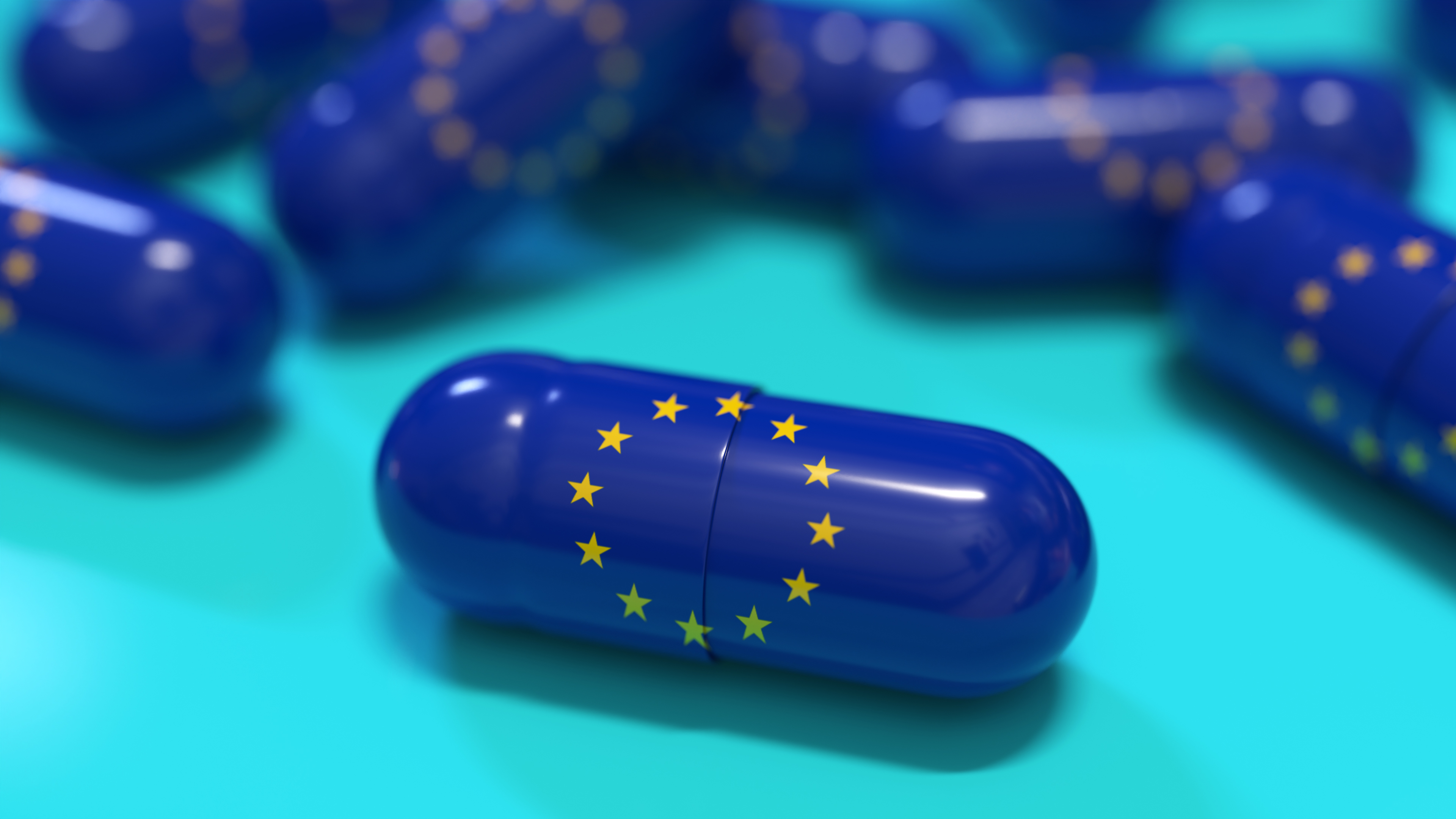 Medical Capsule With The Flag Of European Union