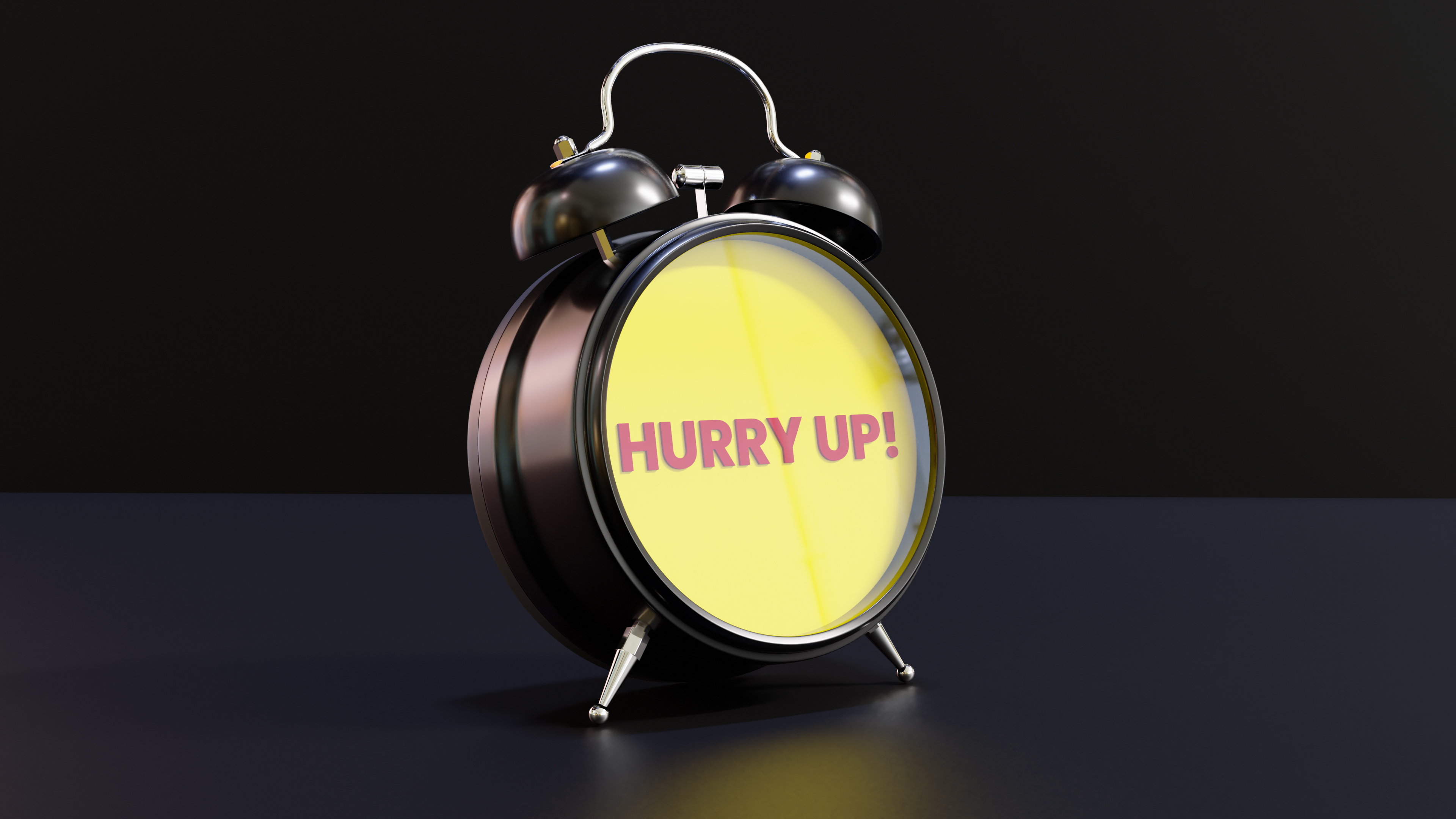 Analog Alarm Clock With Hurry Up Text-1