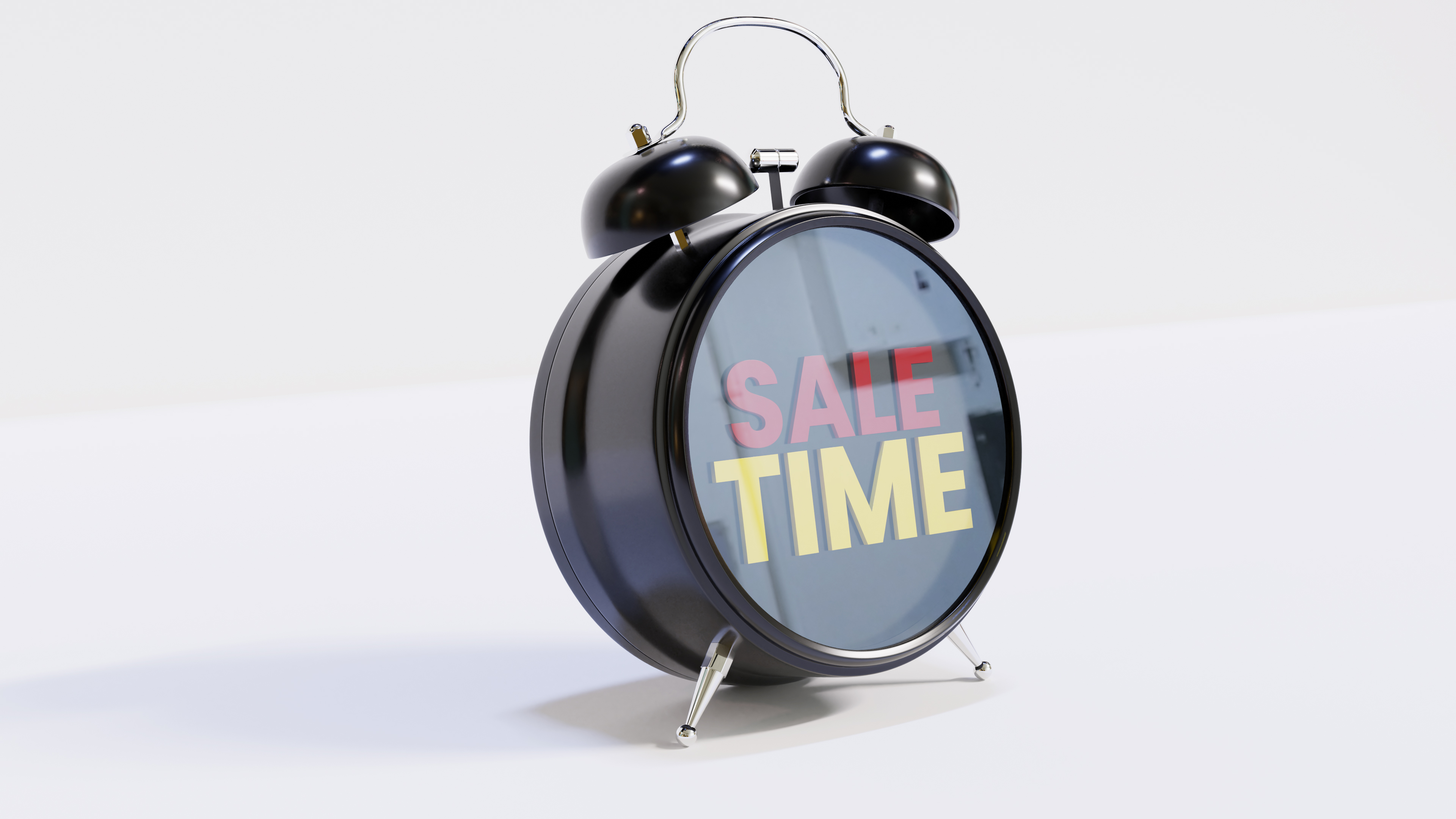 Analog Alarm Clock With Sale Time Text-2