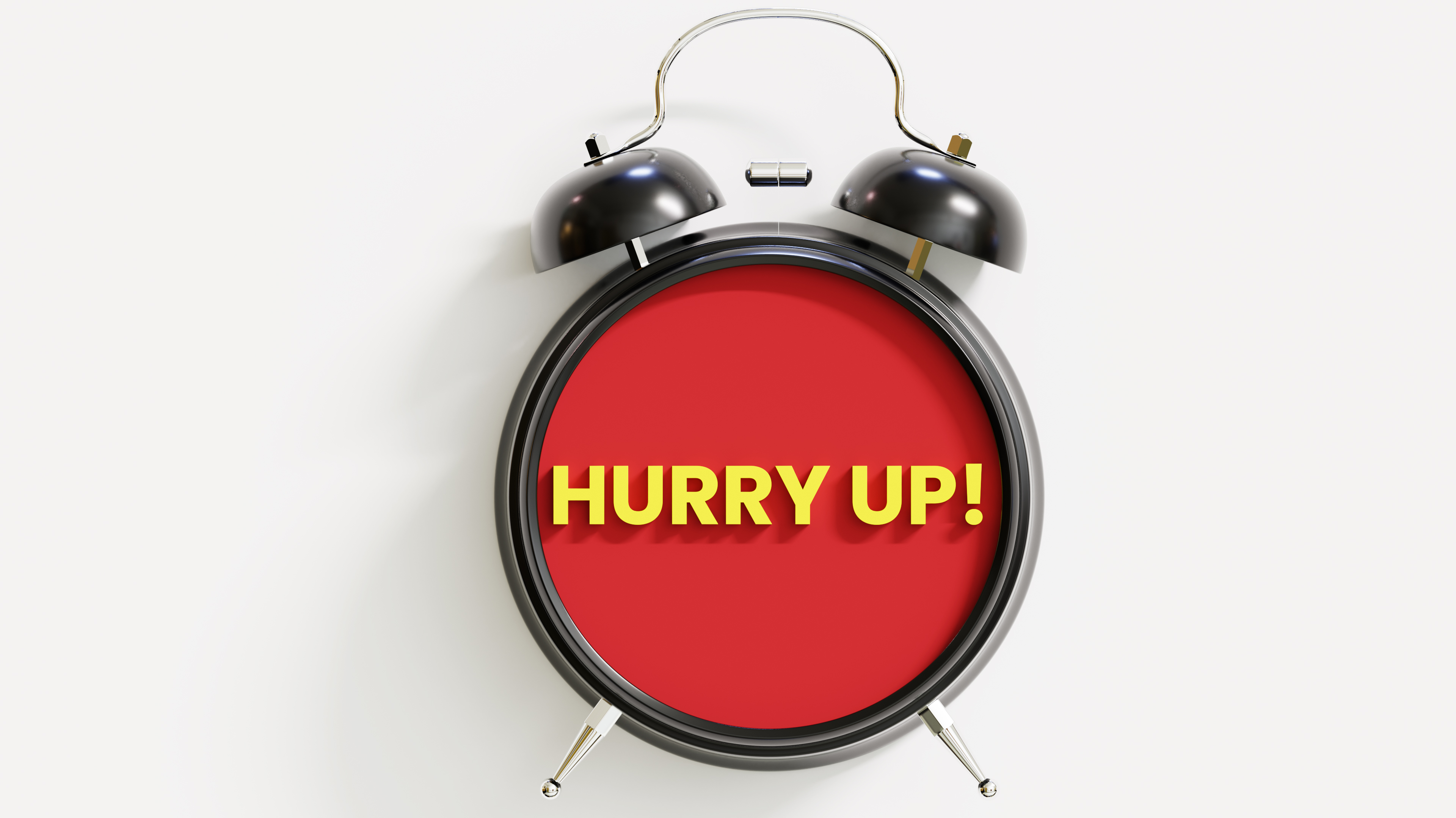 Analog Alarm Clock With Hurry Up Text-2