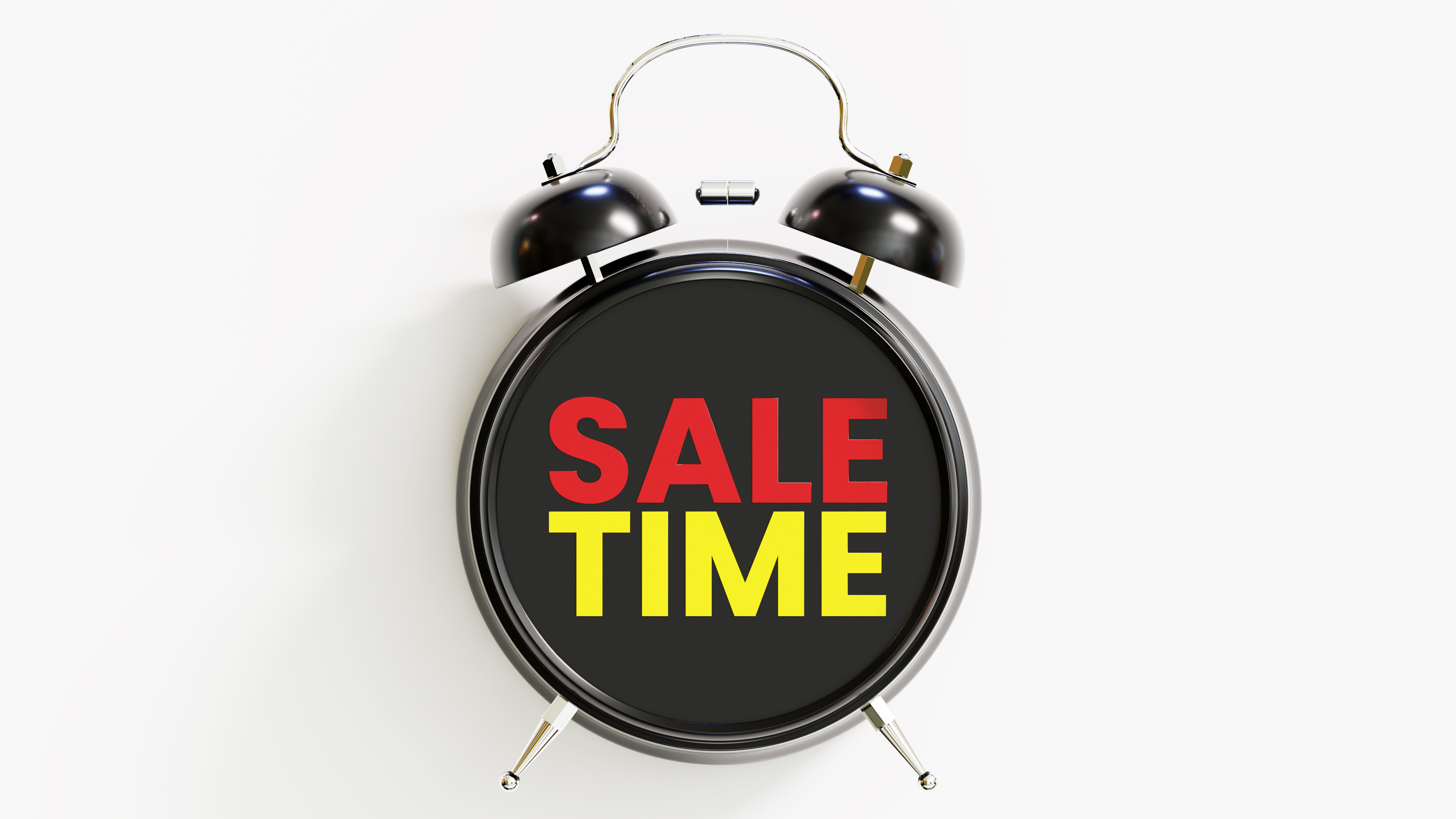 Analog Alarm Clock With Sale Time Text-1