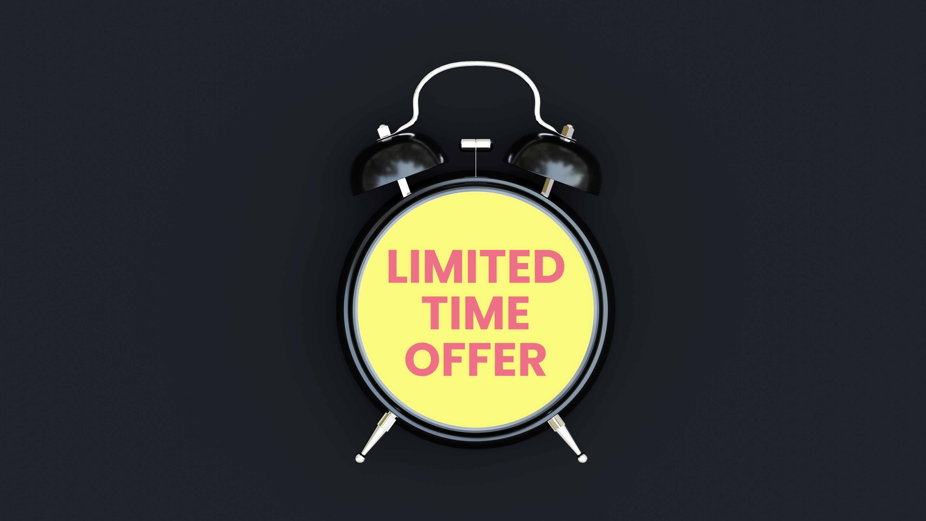 Analog Alarm Clock With Limited Time Offer Text-2