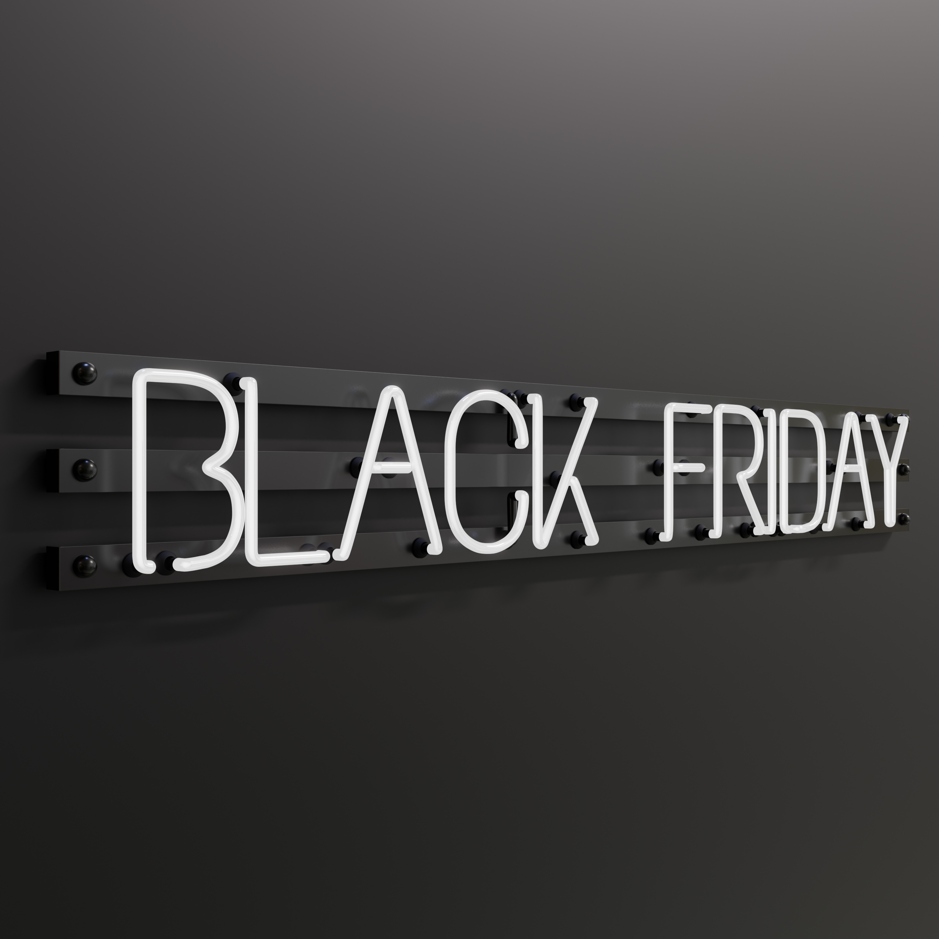Realistic Black Friday Neon With Dark Background-7