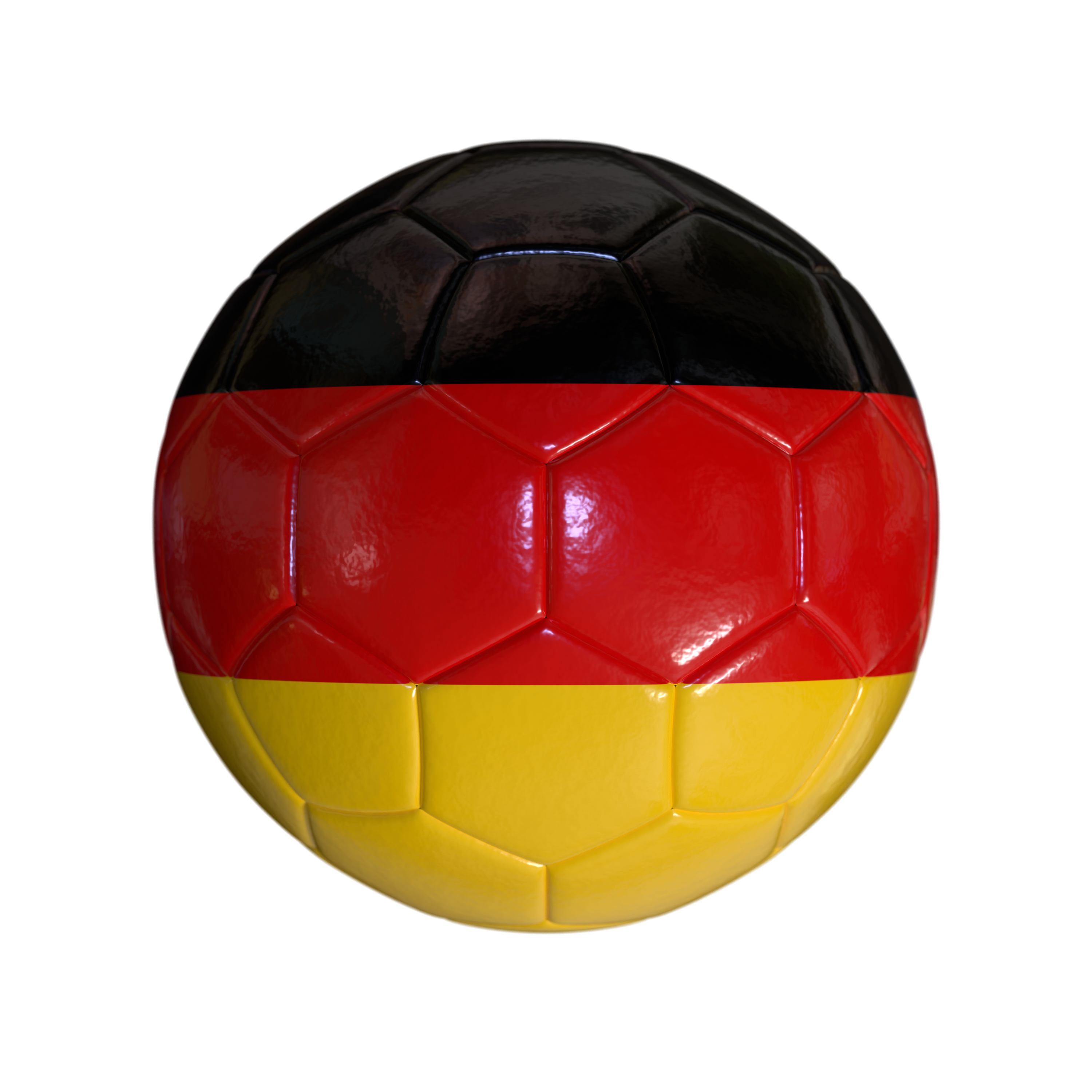Flag Of Germany On Soccer Ball And Transparent Background