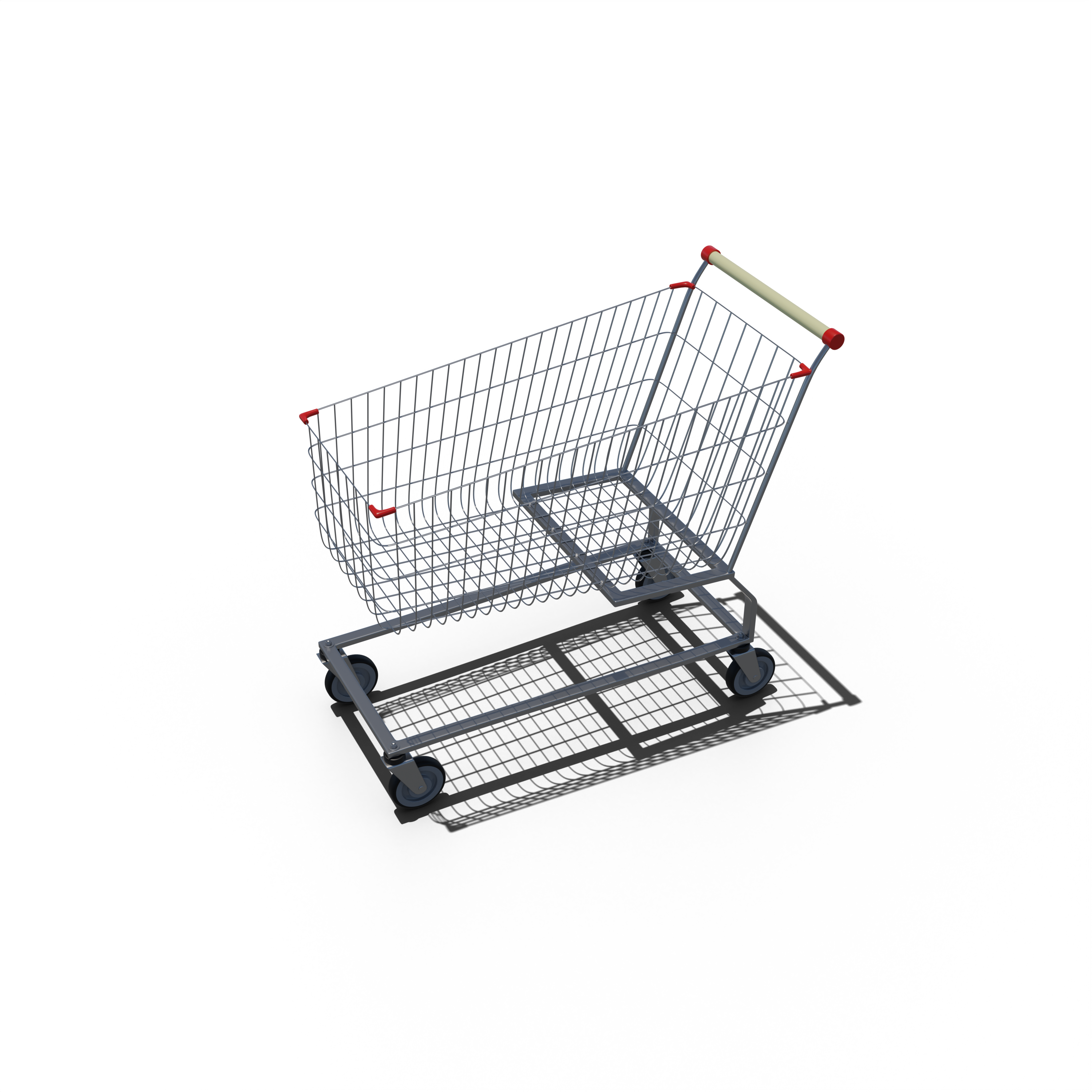 Empty Shopping Cart With Transparent Background-1