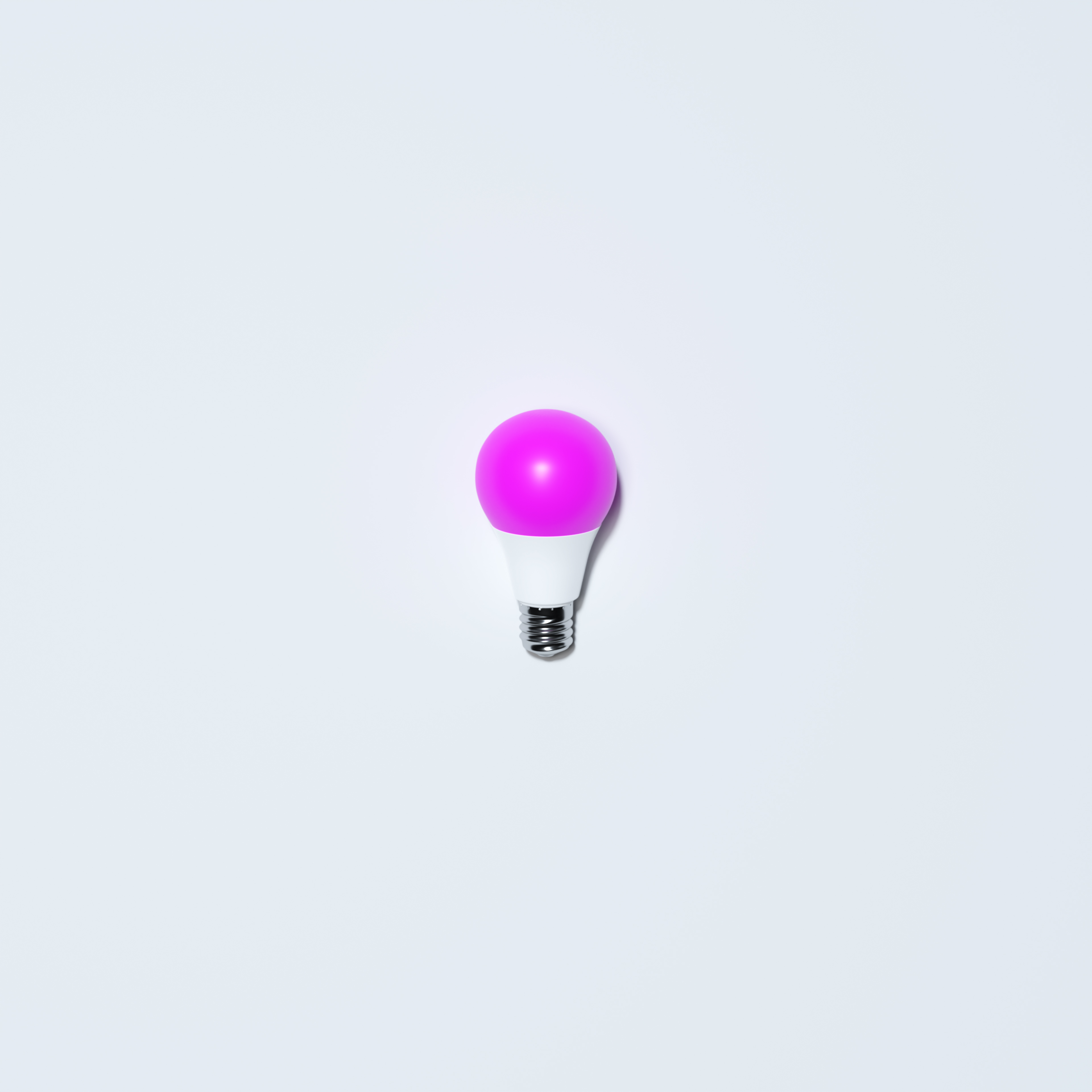 Purple Lightbulb With White Background