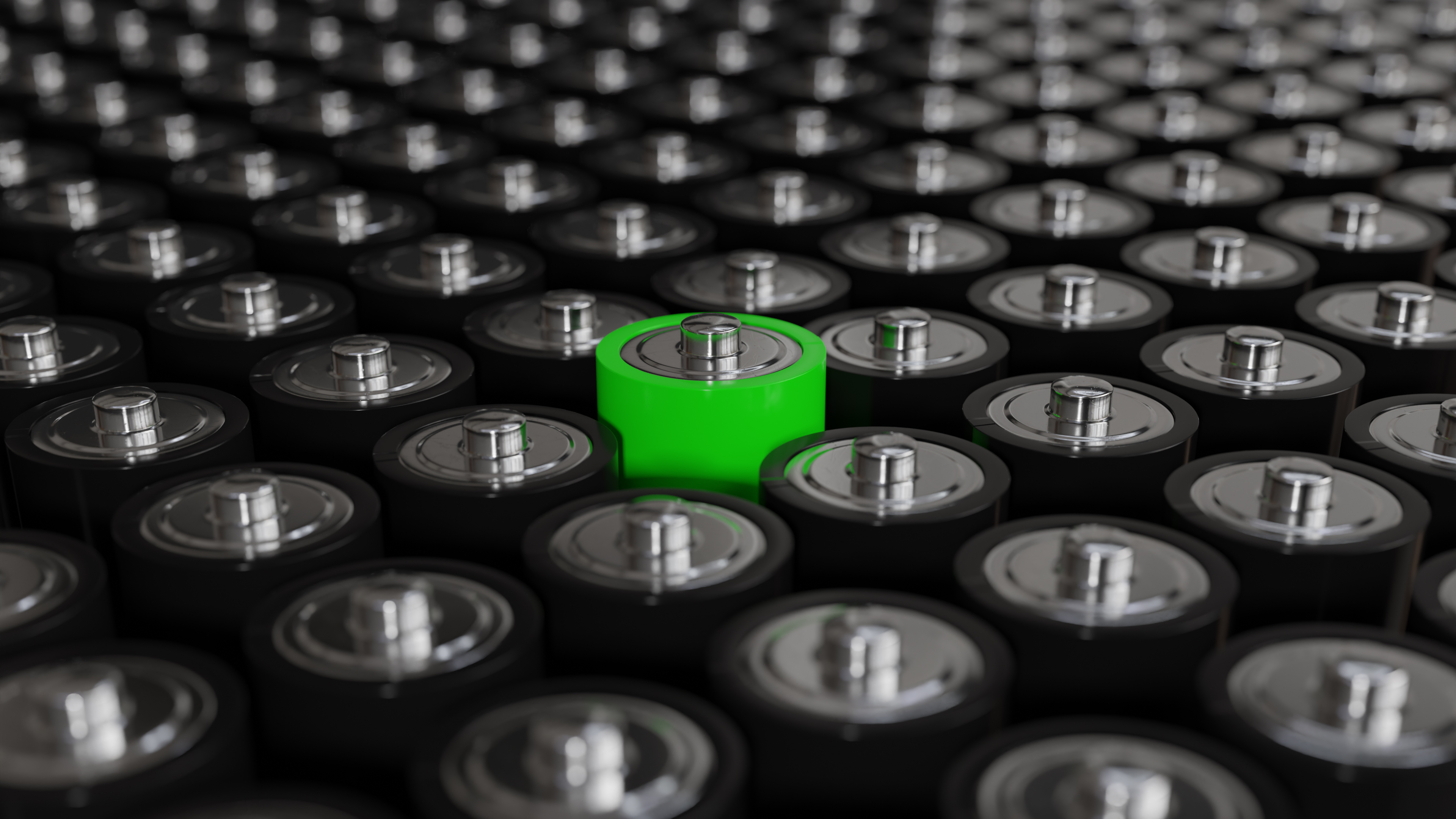 Green recyclable battery and regular batteries  with light and focus