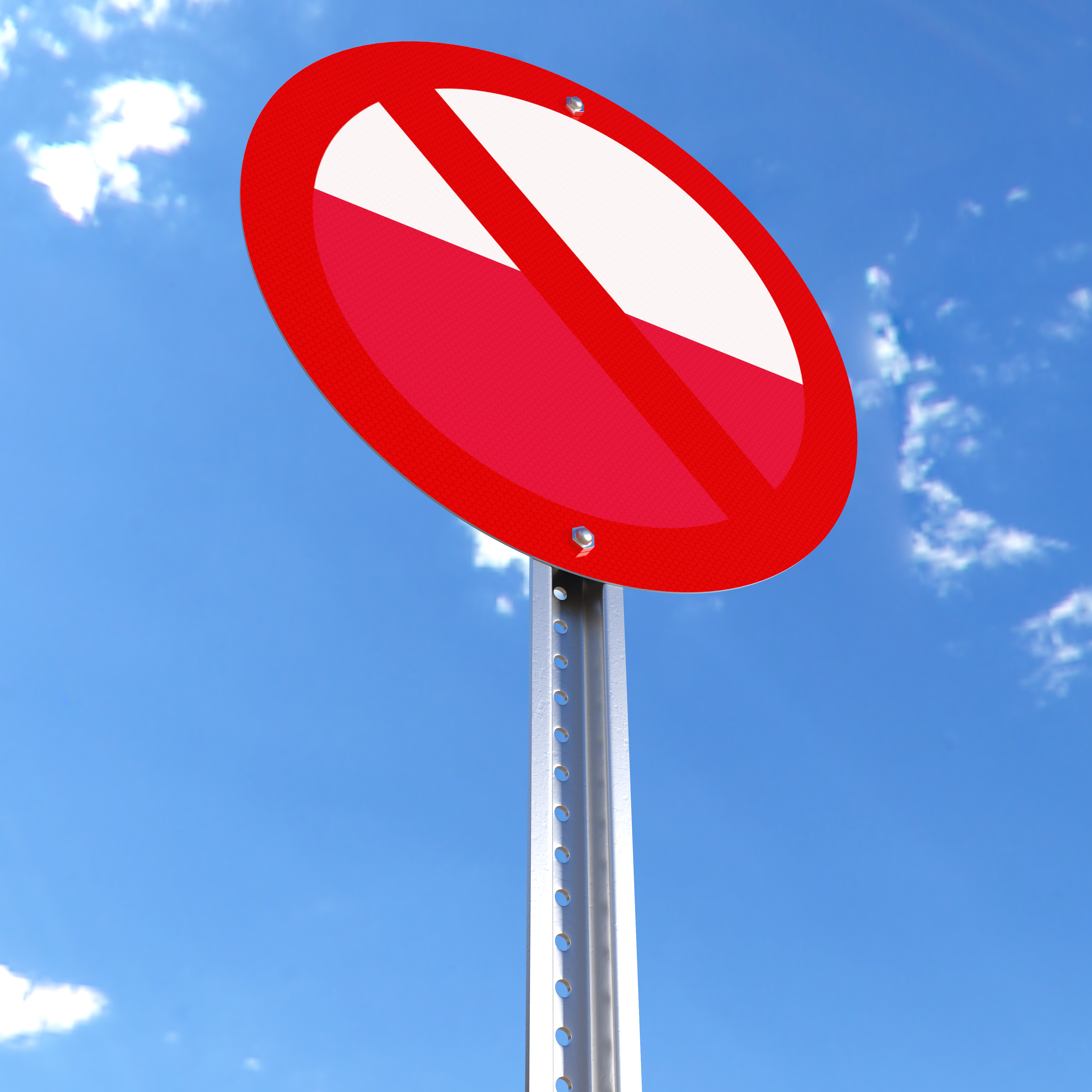 Do Not Enter sign with the flag of Poland