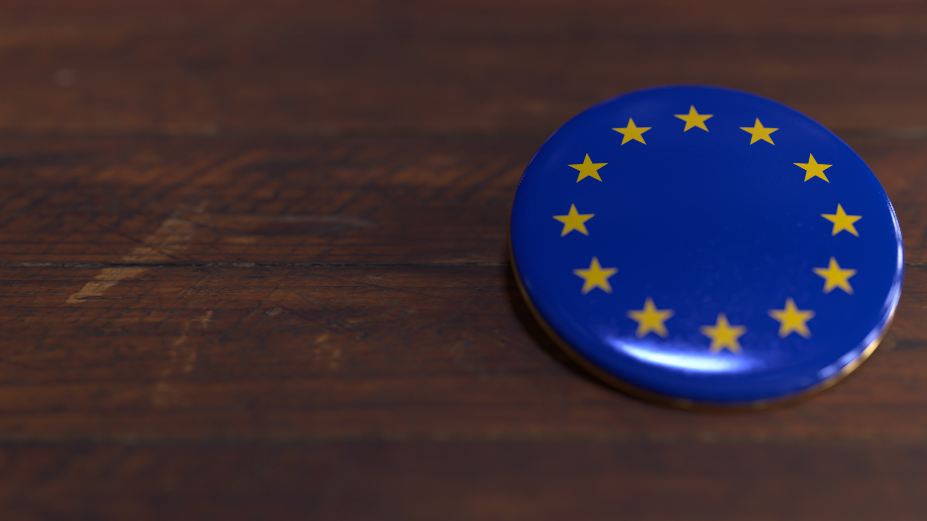 Voting Badge Featuring the Flag of EU