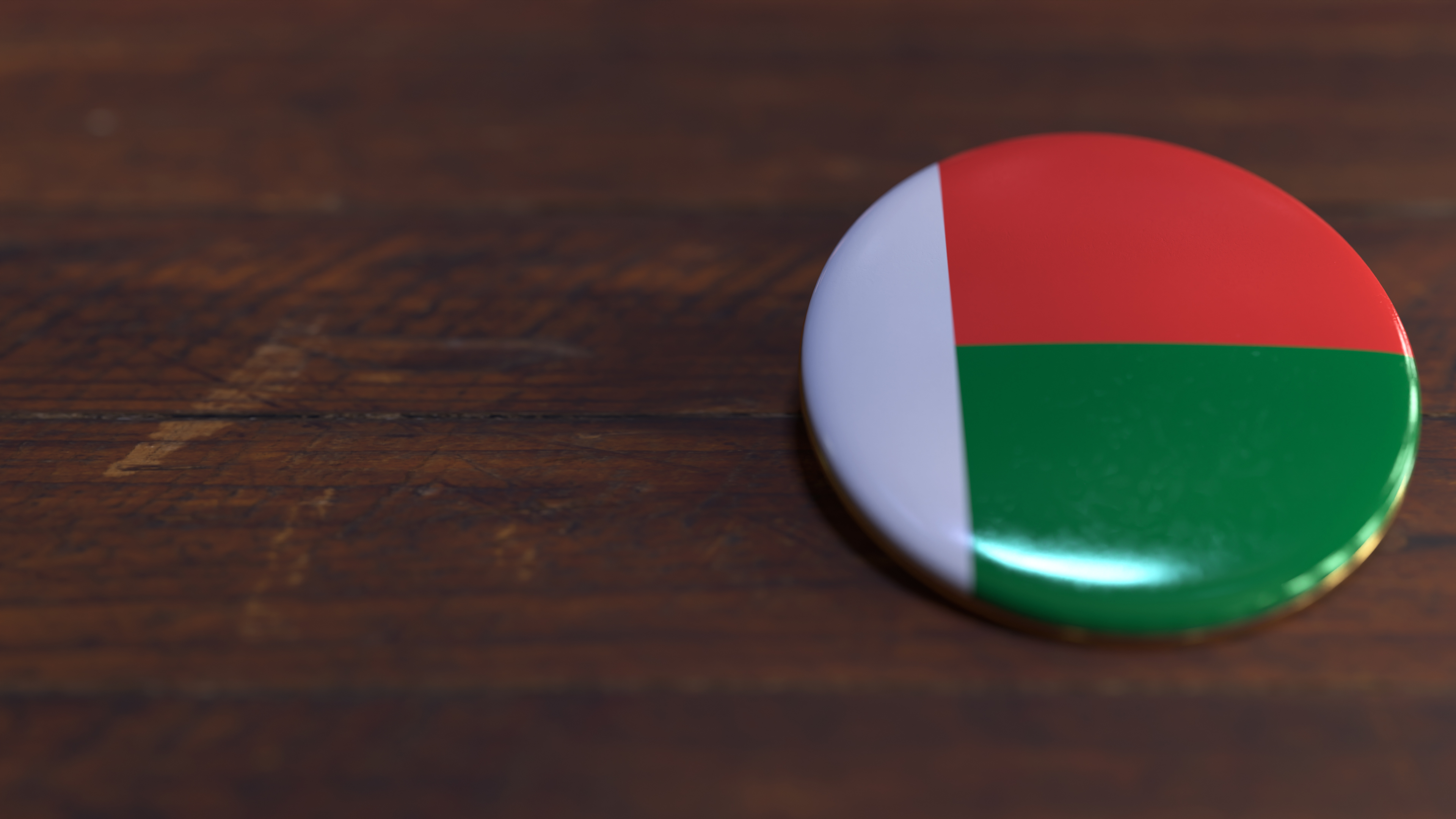 Voting Badge Featuring the Flag of Madagascar