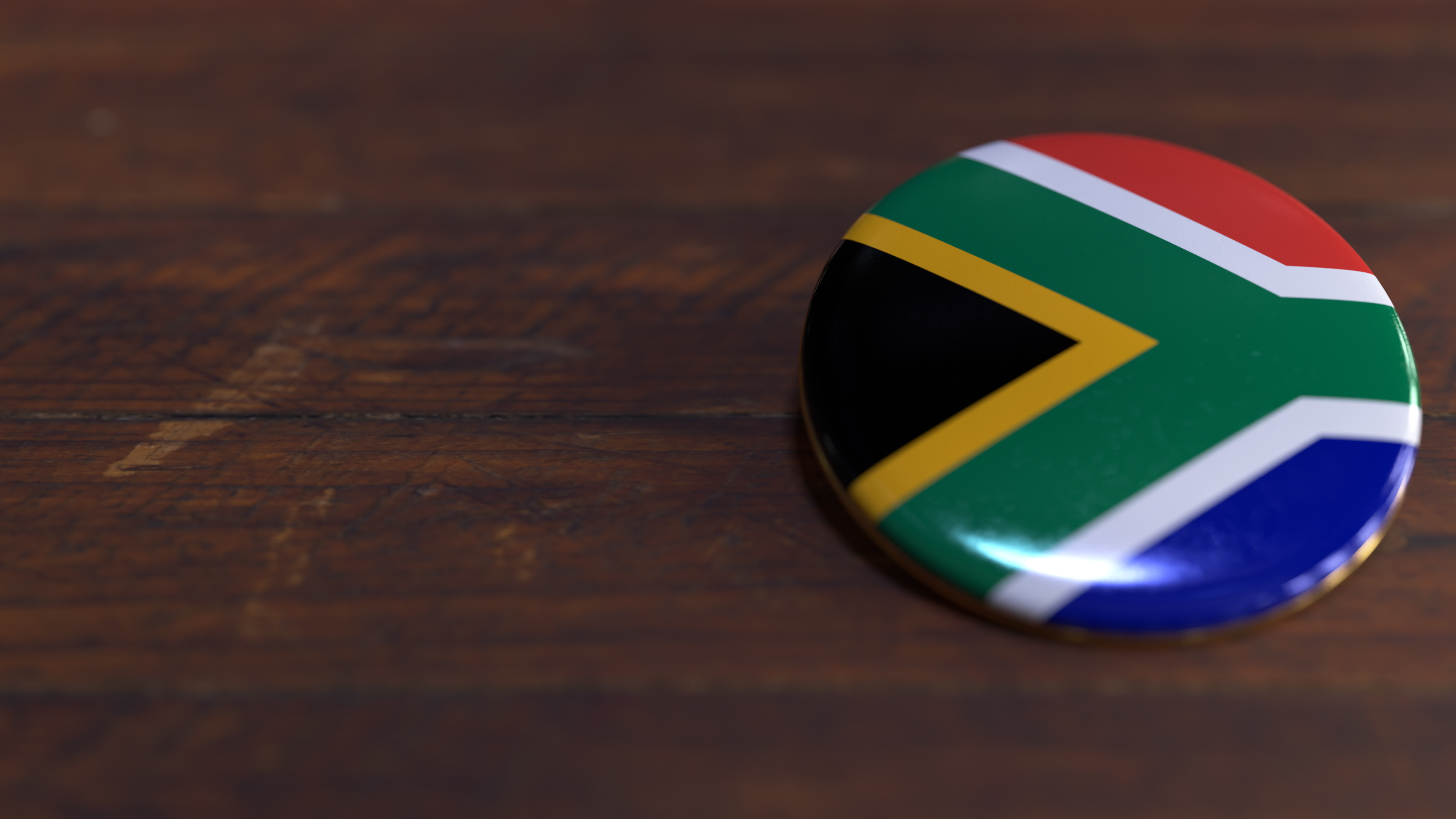 Voting Badge Featuring the Flag of South Africa