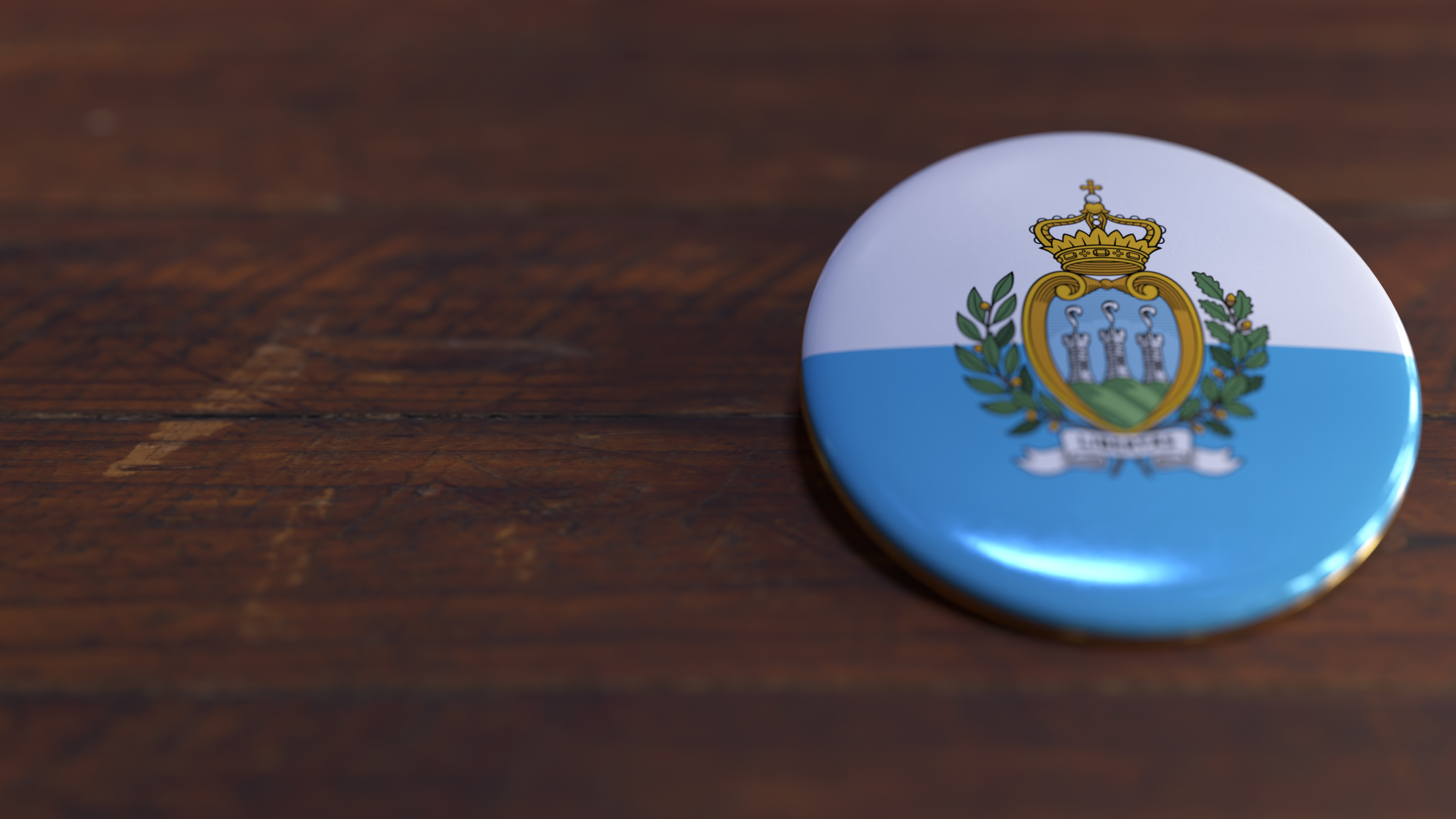 Voting Badge Featuring the Flag of San Marino
