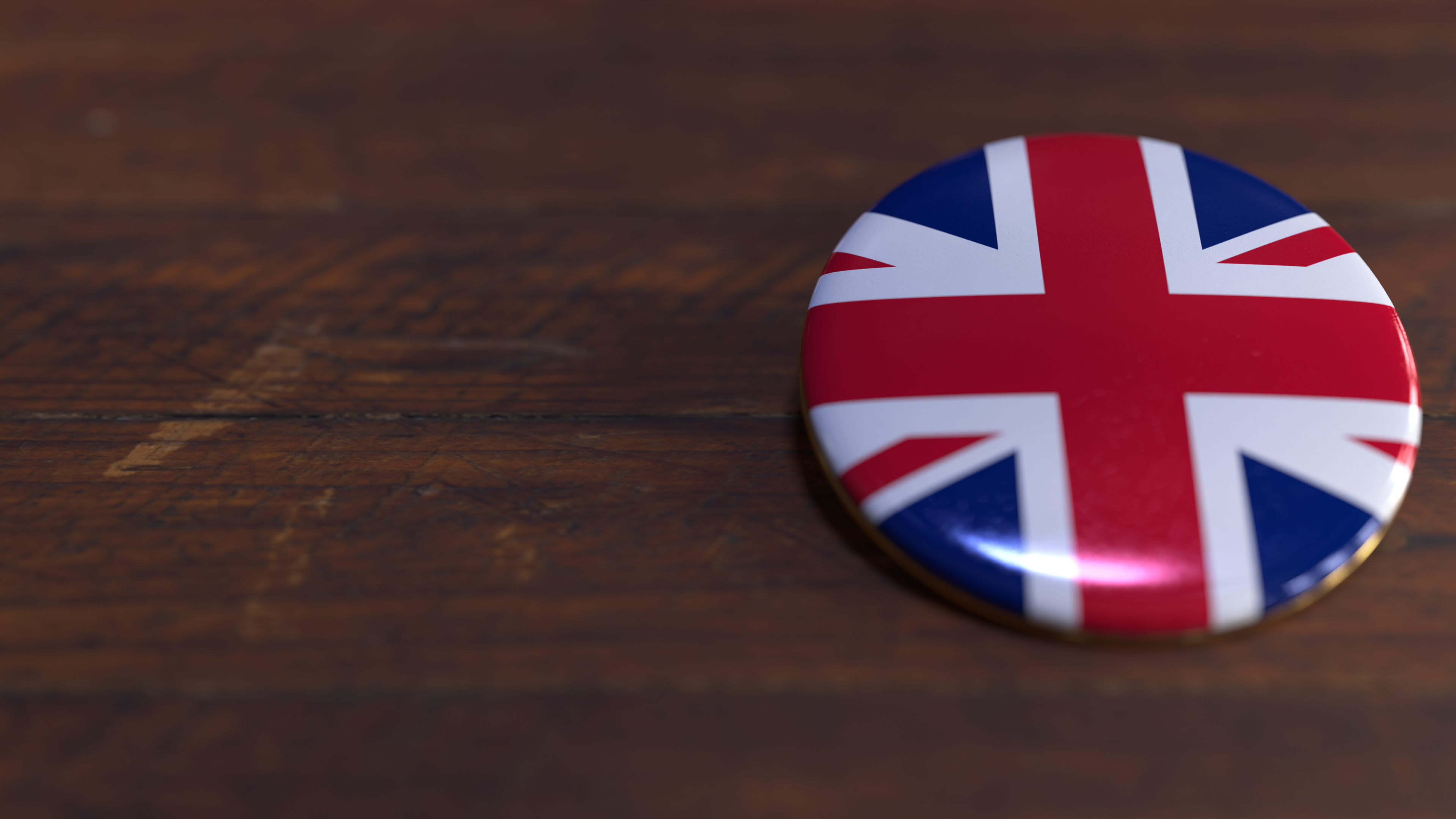 Voting Badge Featuring the Flag of United Kingdom
