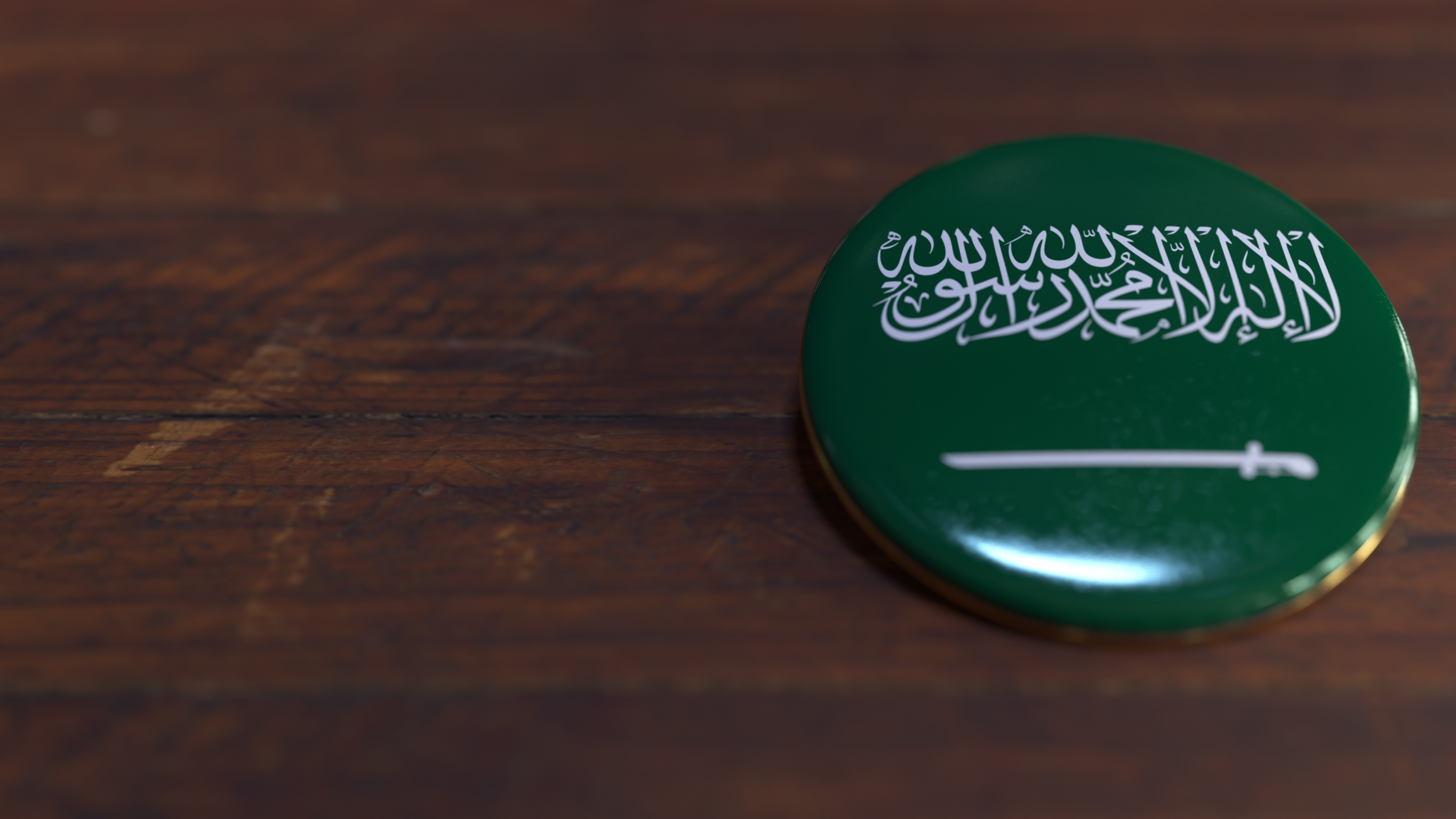 Voting Badge Featuring the Flag of Saudi Arabia