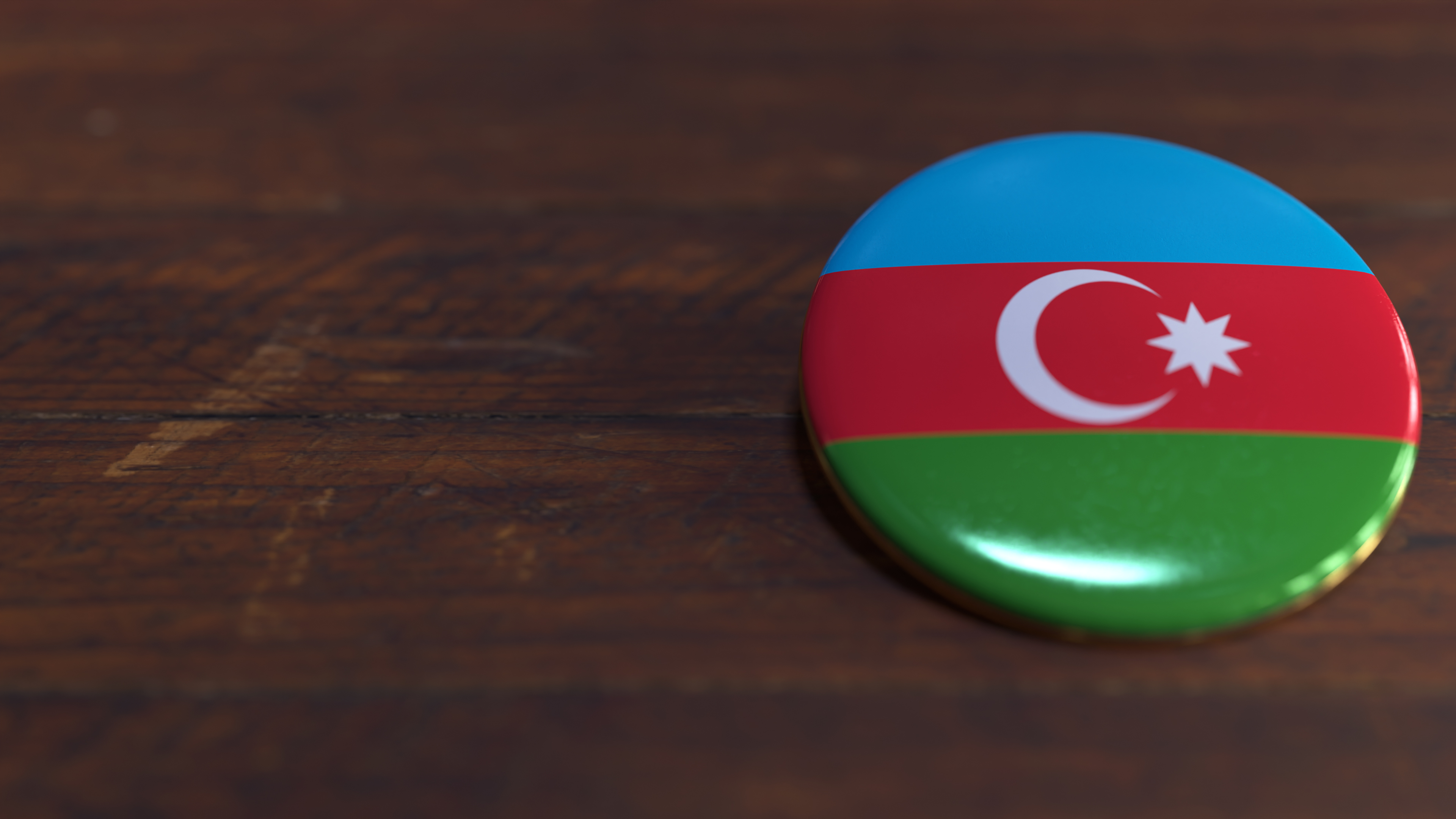 Voting Badge Featuring the Flag of Azerbaijan