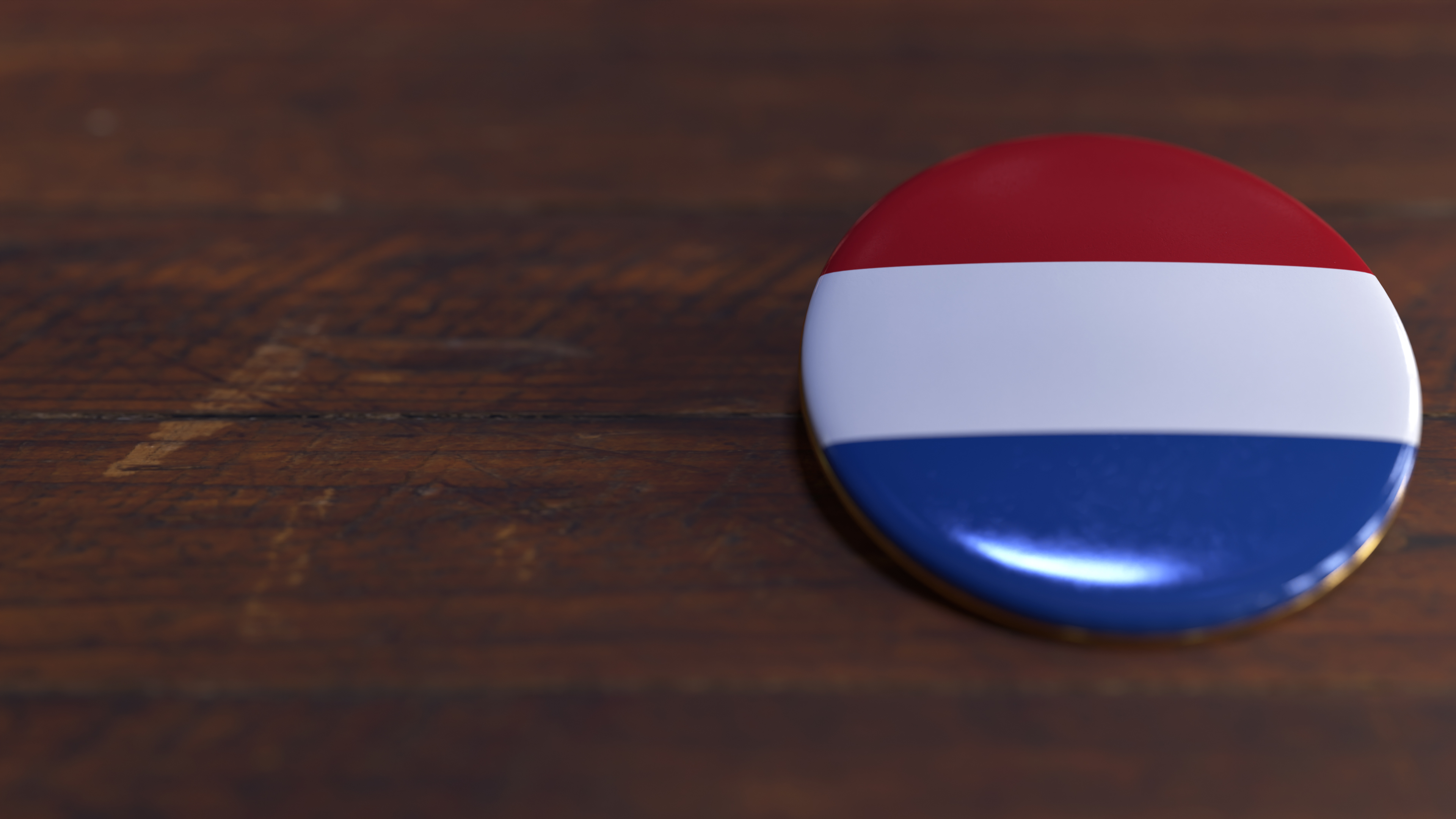 Voting Badge Featuring the Flag of Netherlands