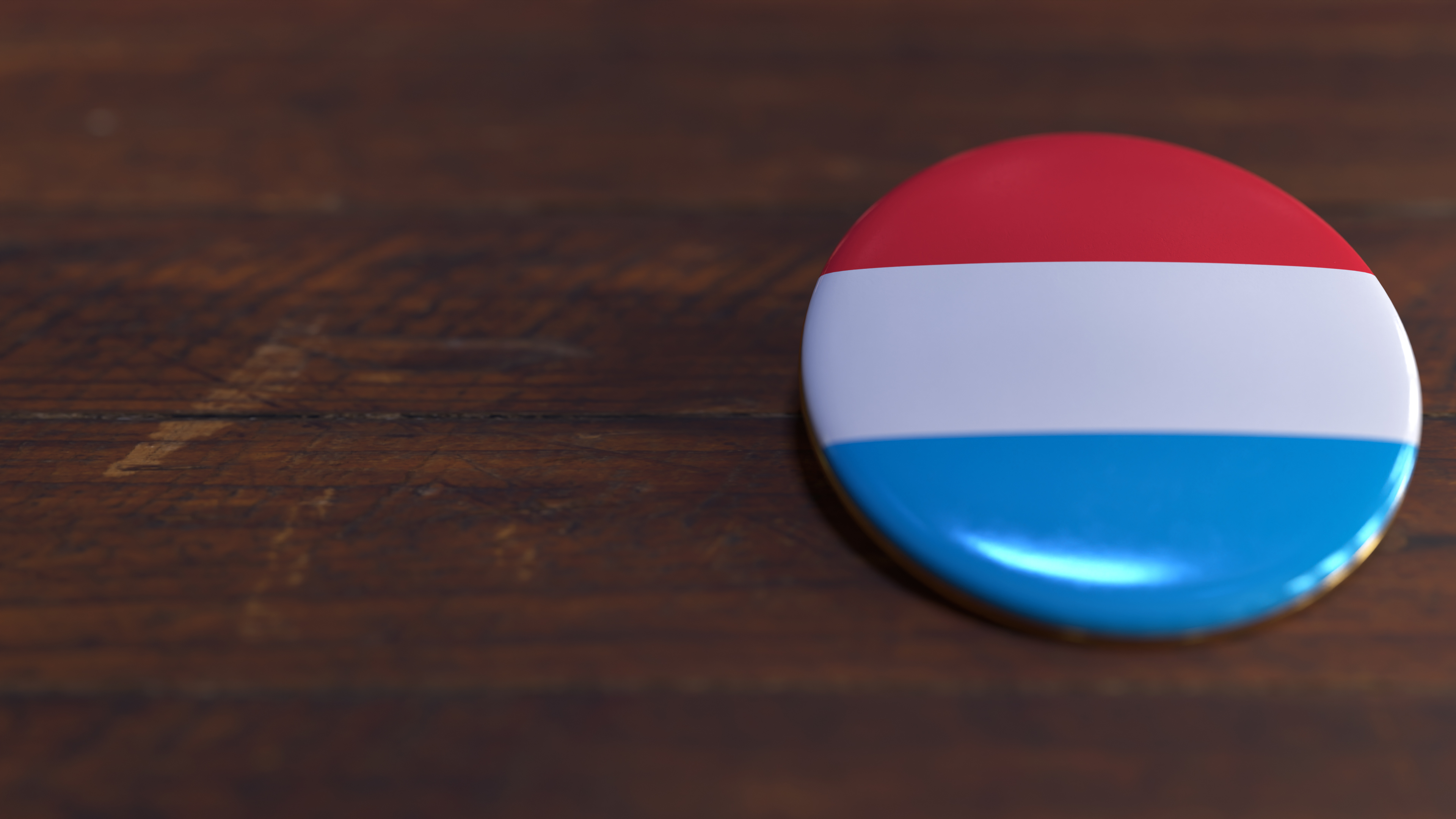 Voting Badge Featuring the Flag of Luxembourg