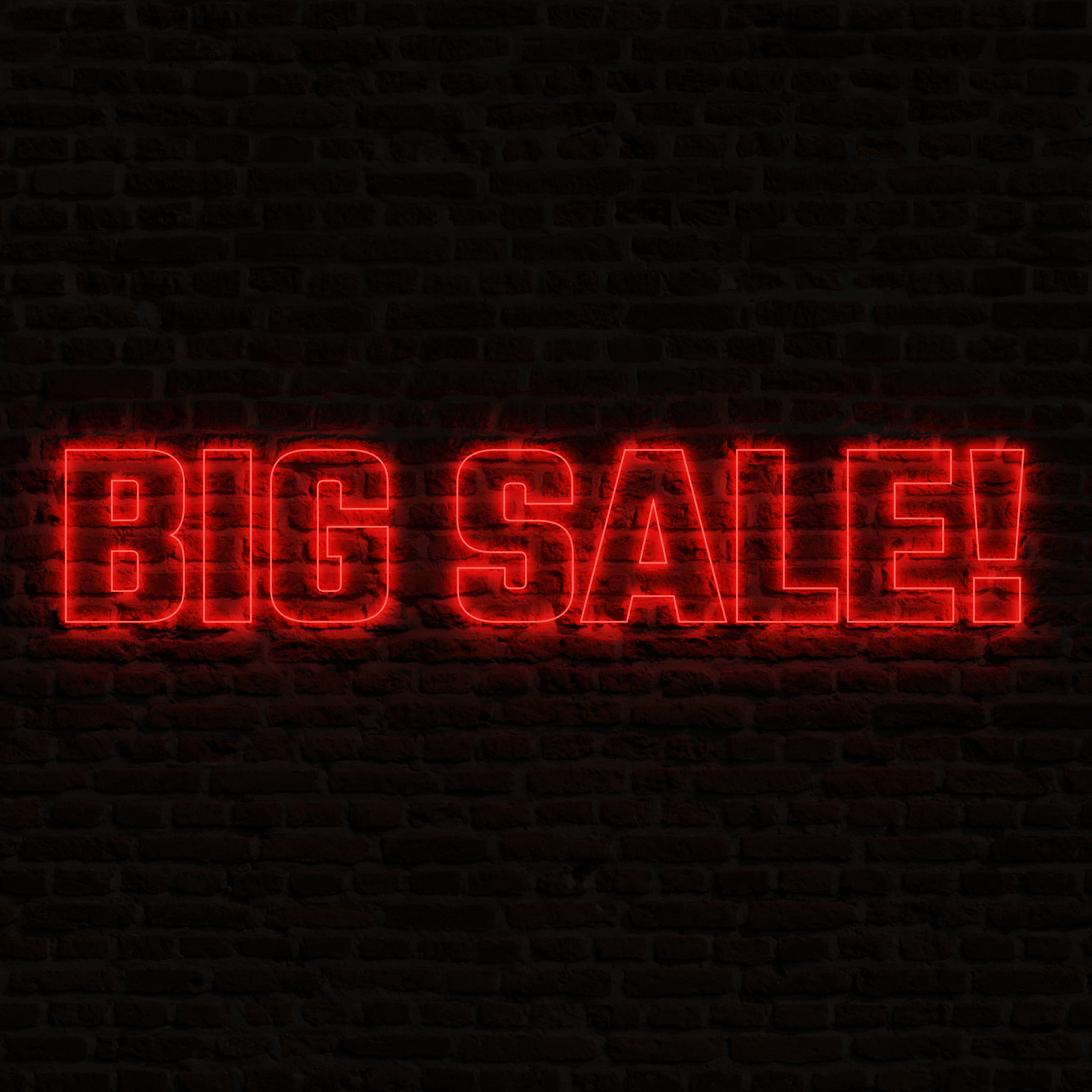 NEON BIG SALE WITH DARK BACKGROUND