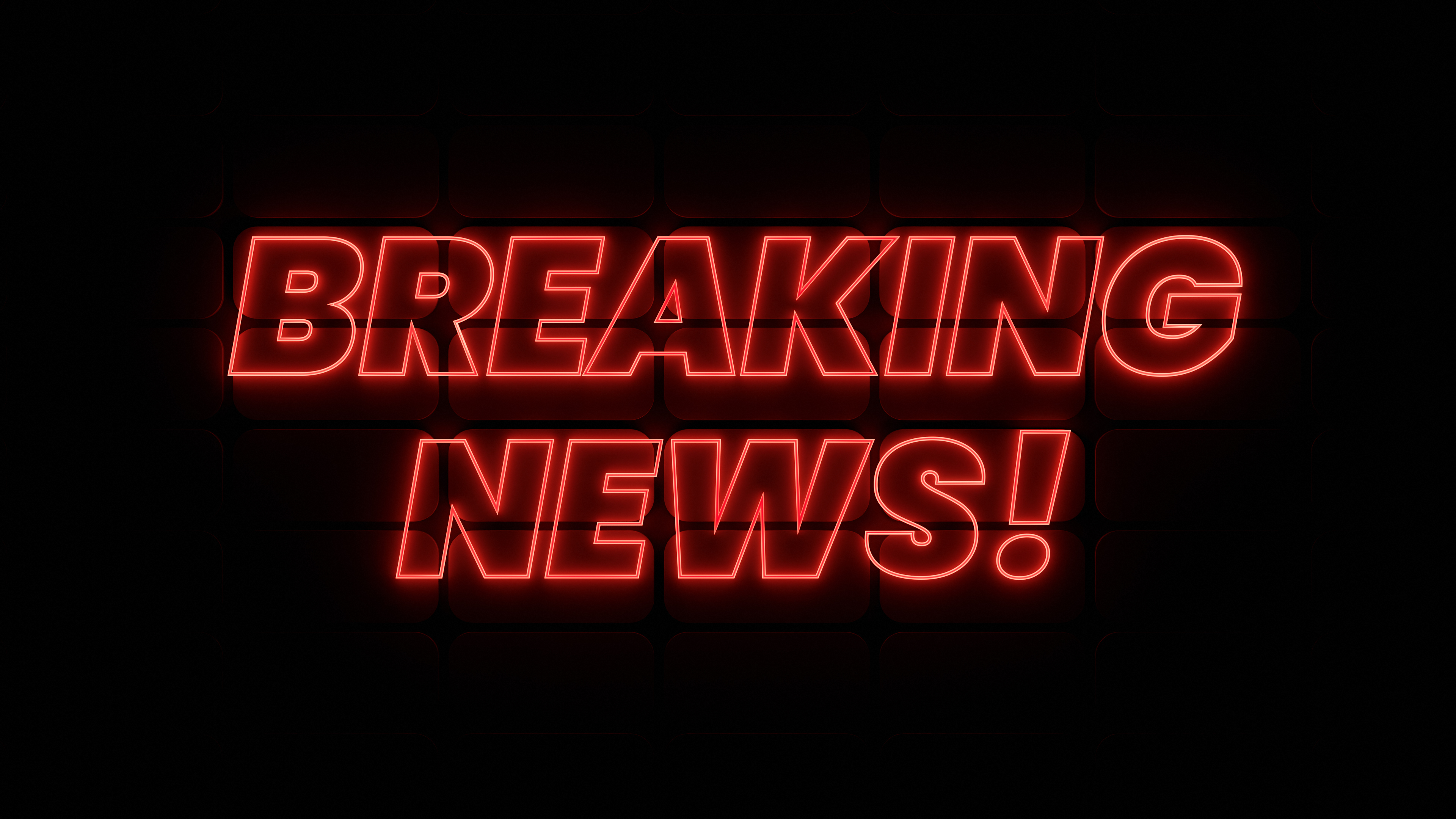 Red BREAKING SALE Fake Neon With Dark Background