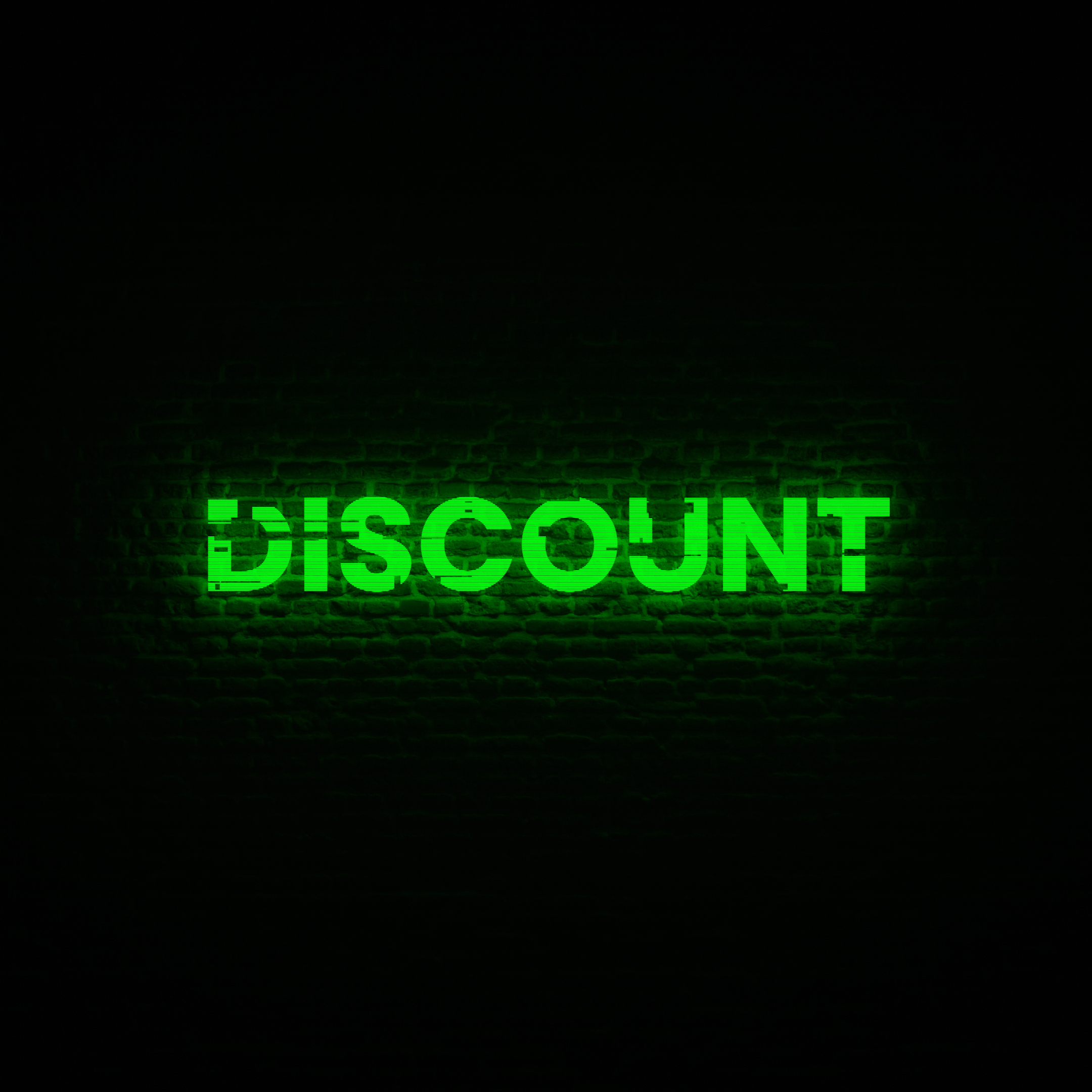 CYBER DISCOUNT WITH DARK BACKGROUND