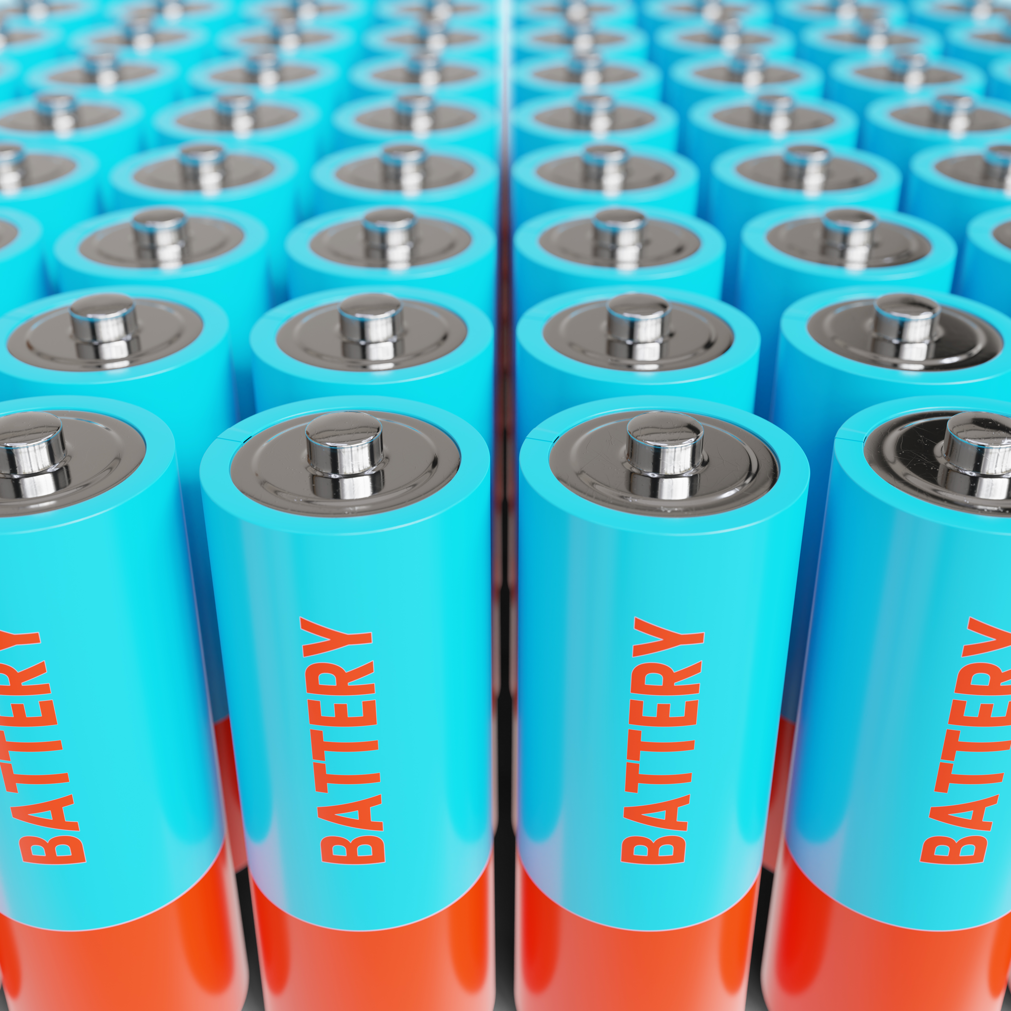 Turquoise And Red AA Batteries-2