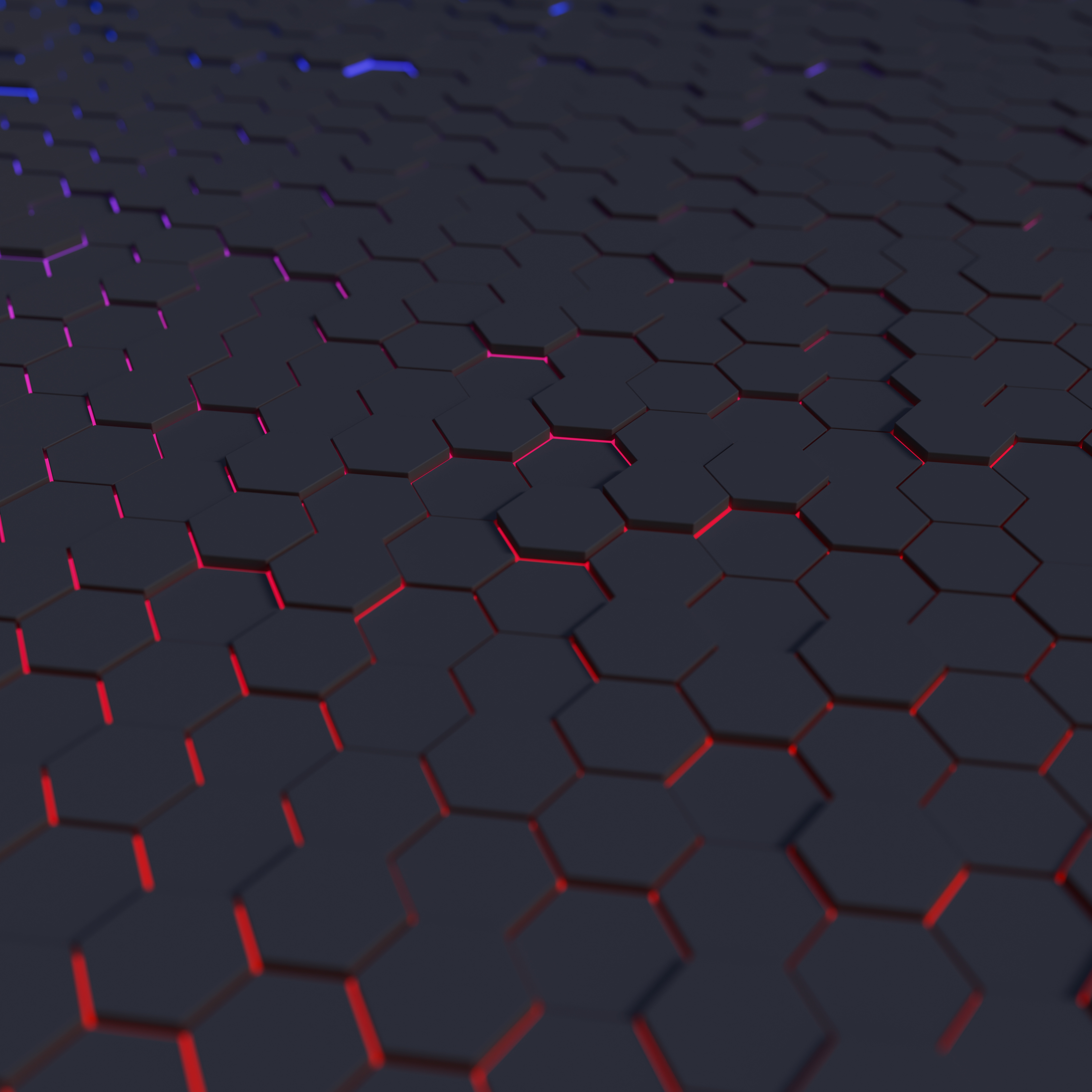 Hexagon With Different Color And Gradient Light-3