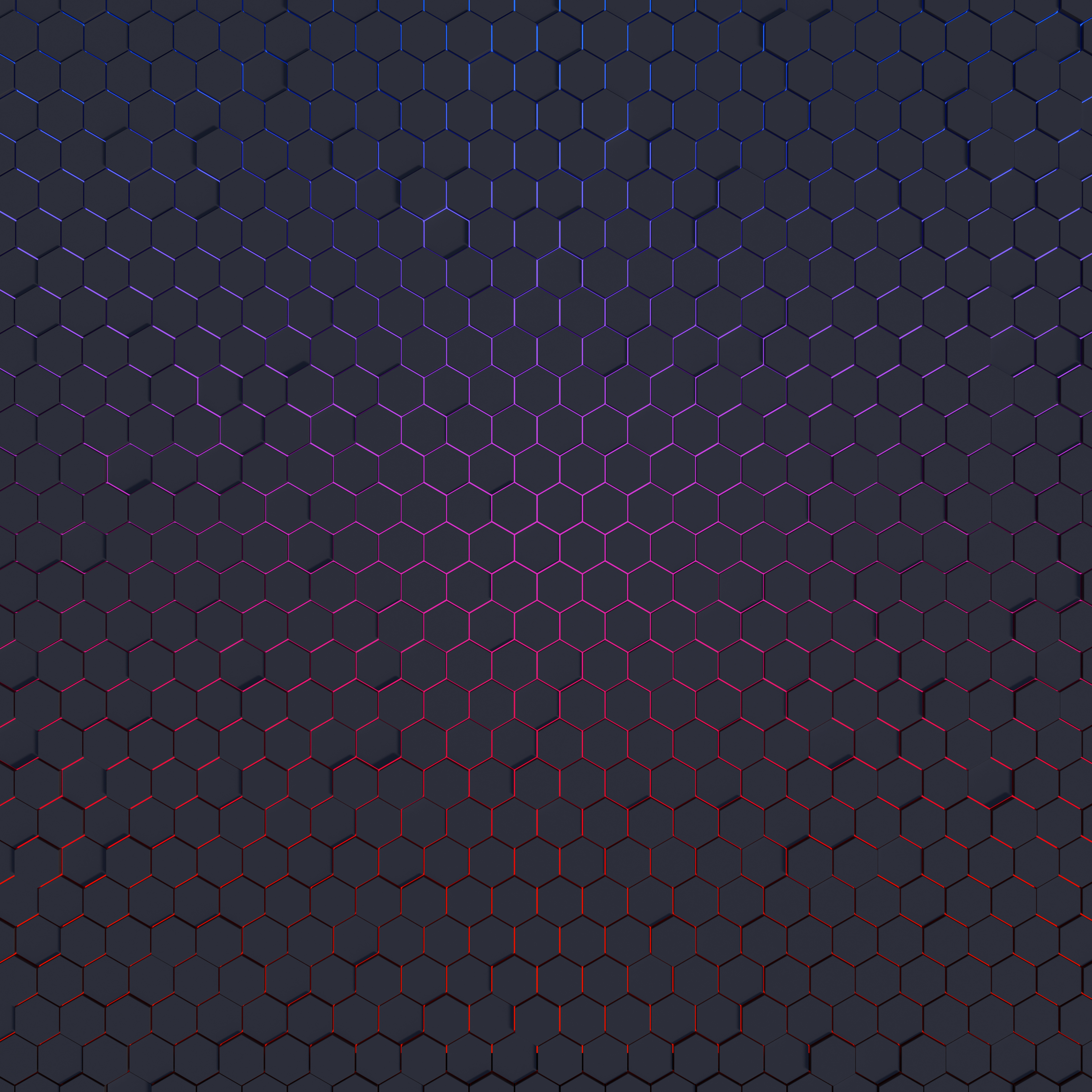 Hexagon With Different Color And Gradient Light-2
