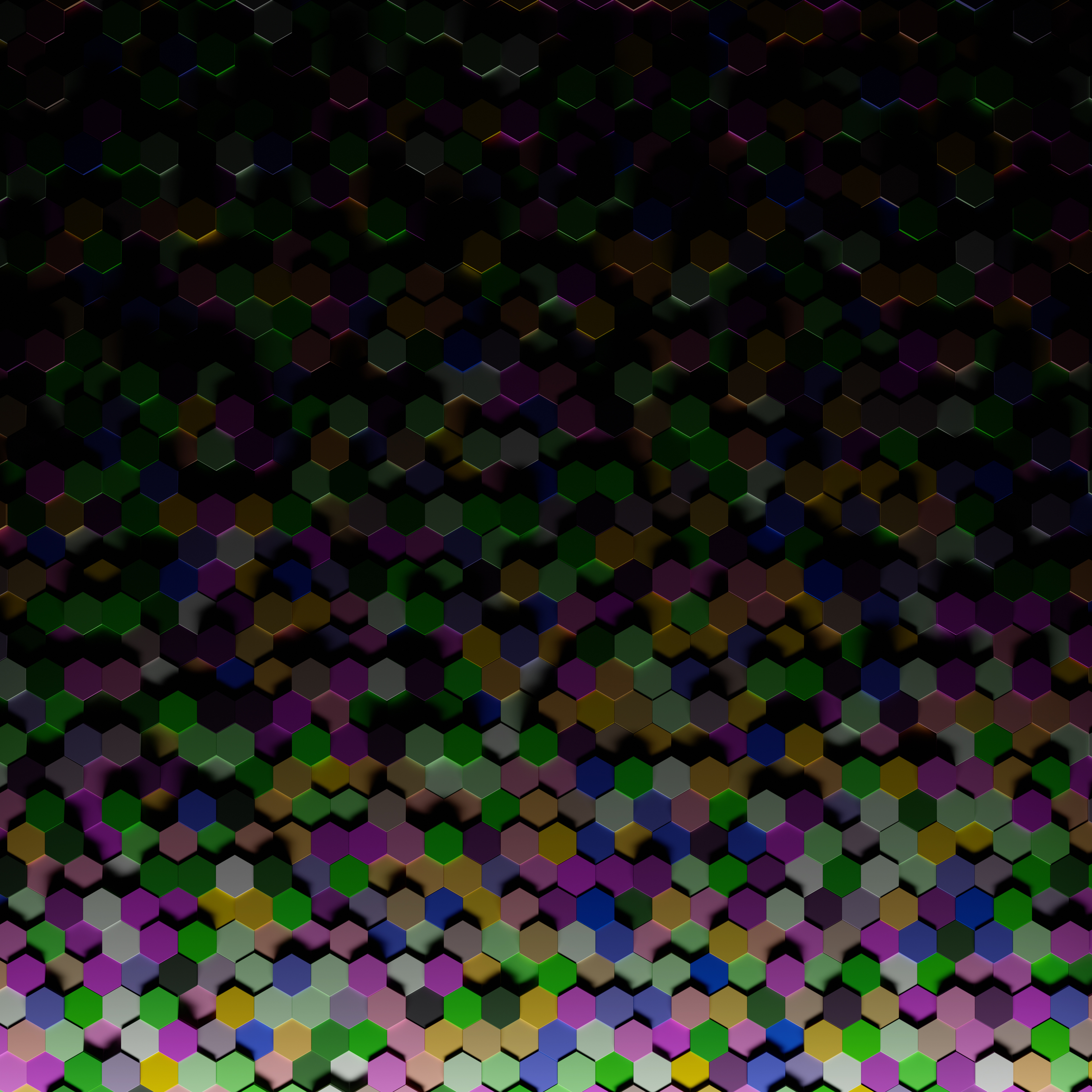 Hexagon With Different Color And Gradient Light-1