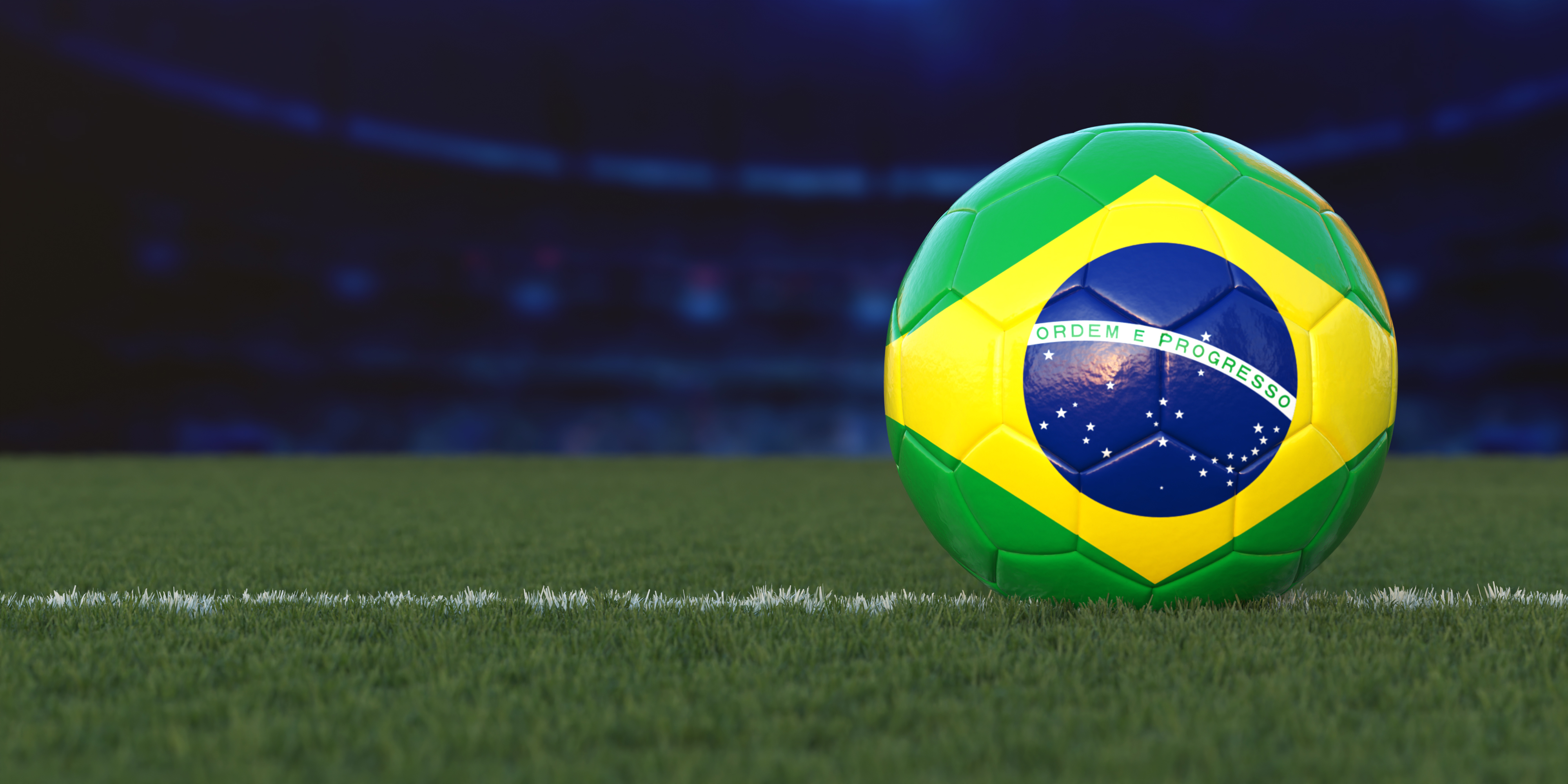 Flag of Brazil On Soccer Ball