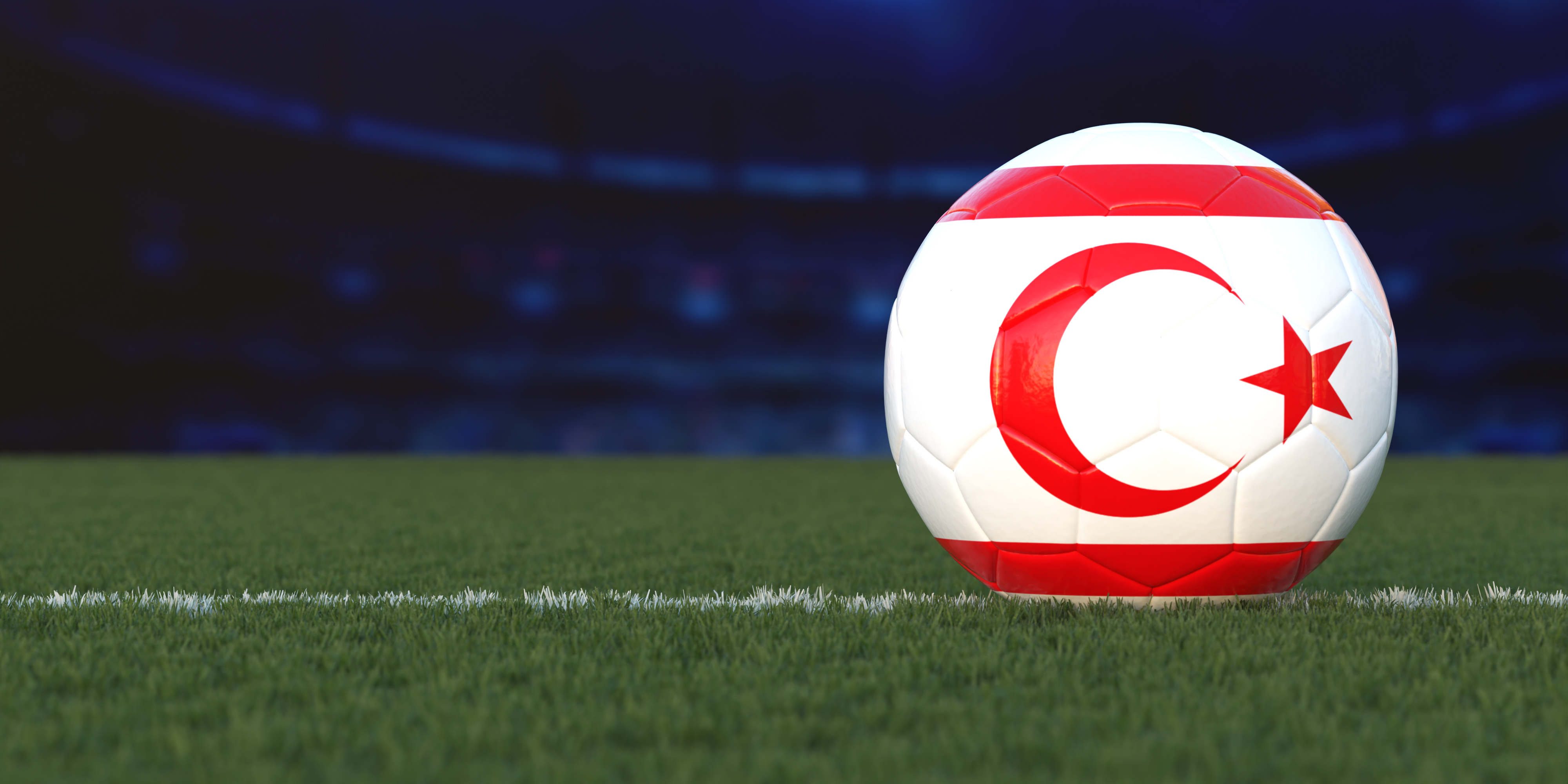 Flag of Northern Cyprus On Soccer Ball