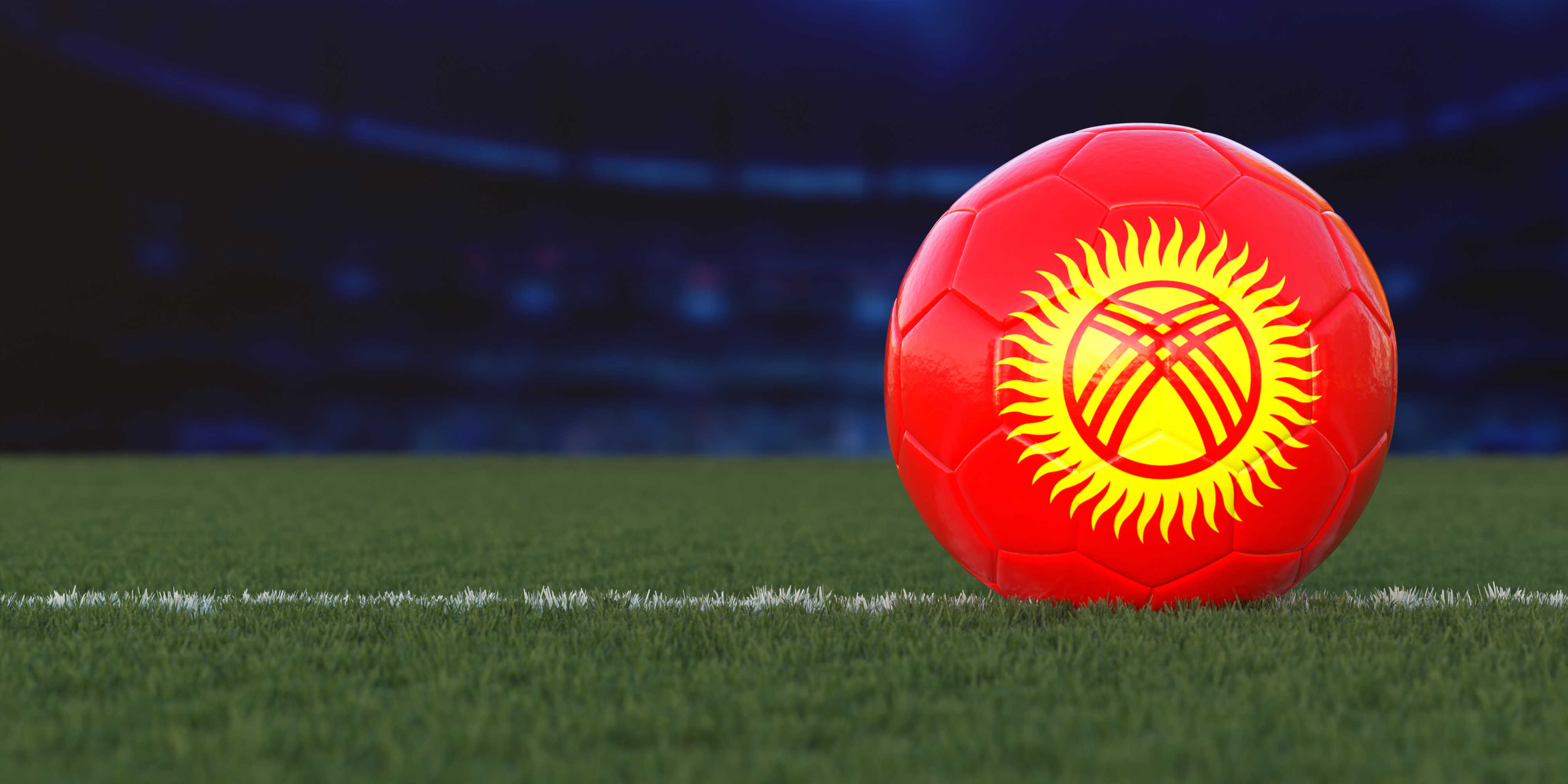 Flag of Kyrgyzstan On Soccer Ball