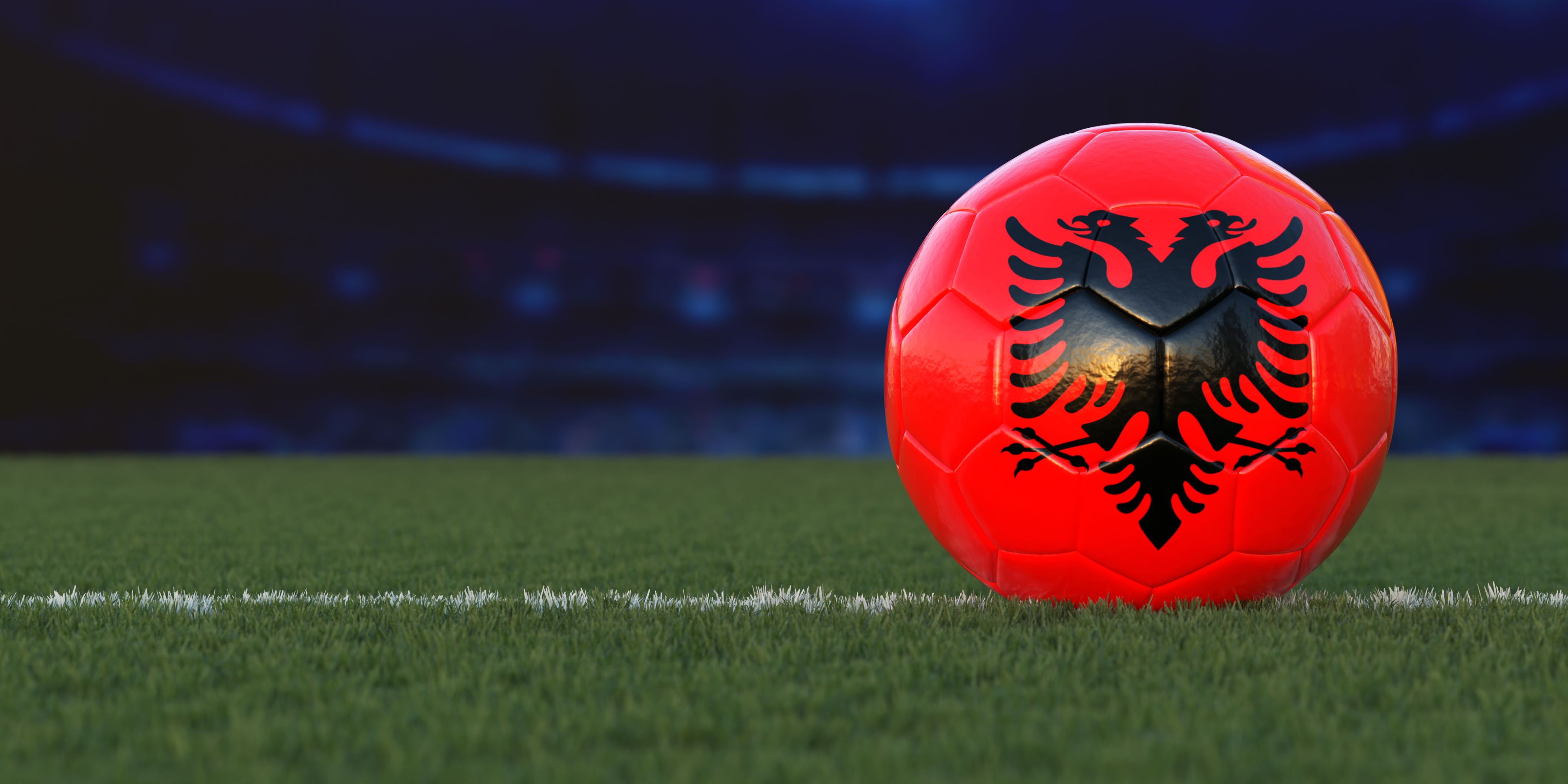 Flag of Albania On Soccer Ball